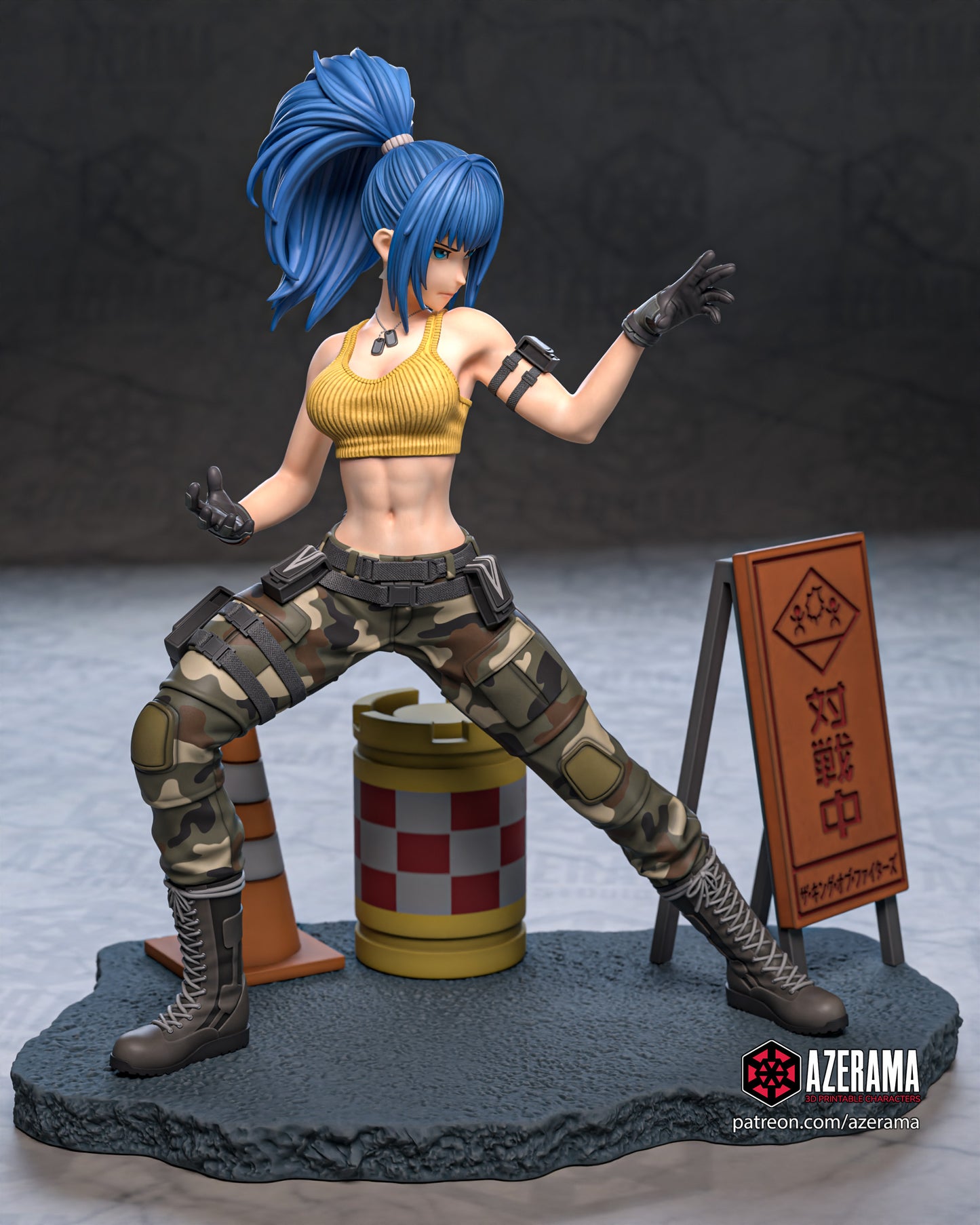 Leona KOF - Unassembled and Unpainted Garage Kit - Model Designed by Azerama