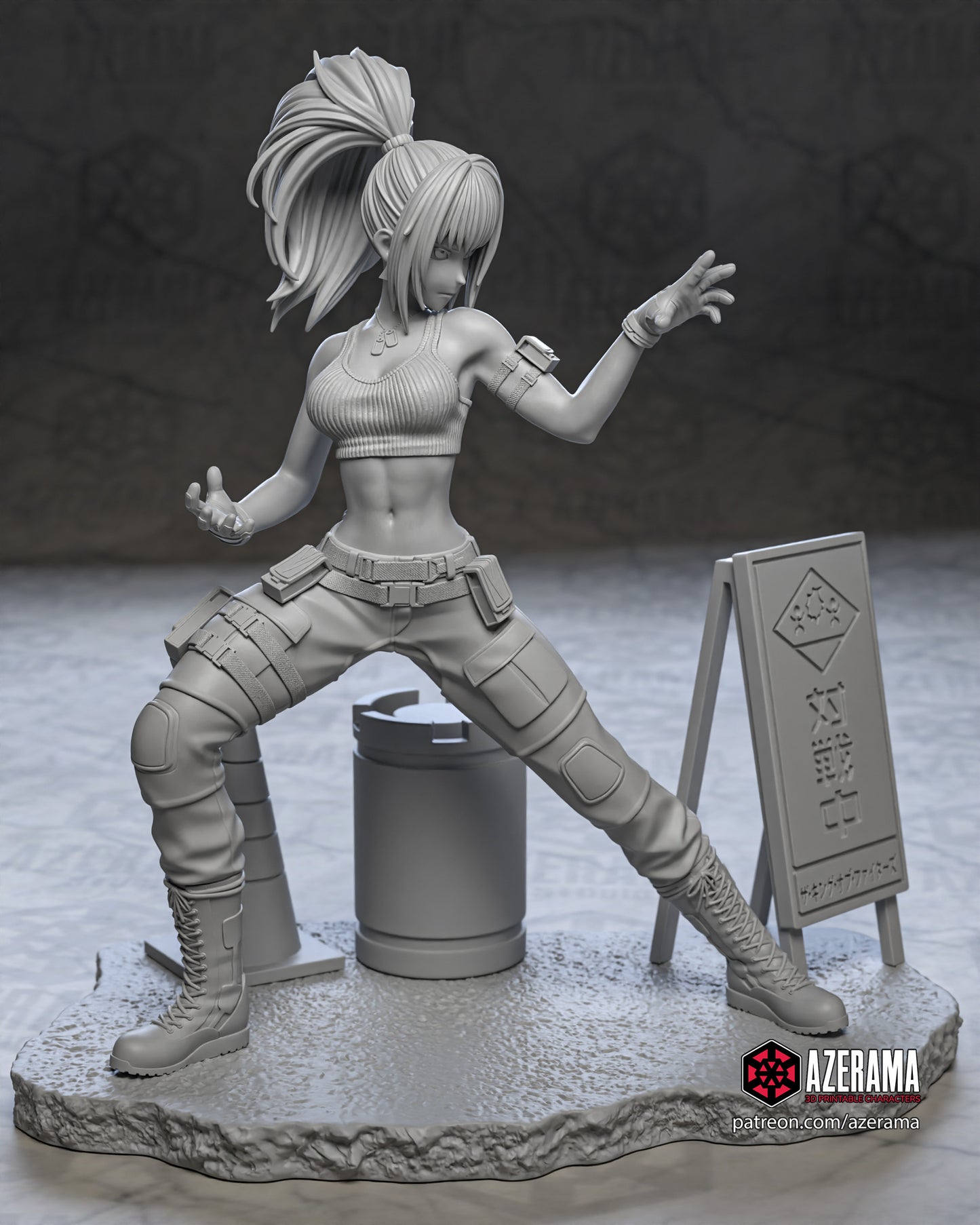 Leona KOF - Unassembled and Unpainted Garage Kit - Model Designed by Azerama