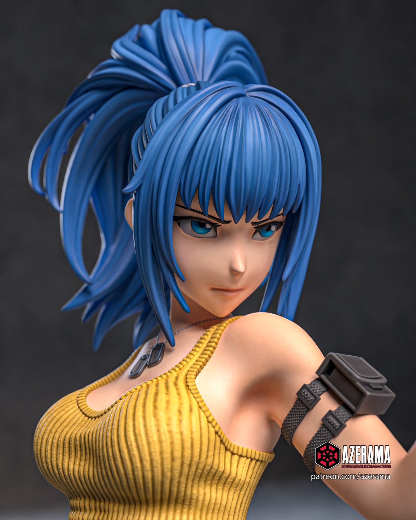 Leona KOF - Unassembled and Unpainted Garage Kit - Model Designed by Azerama