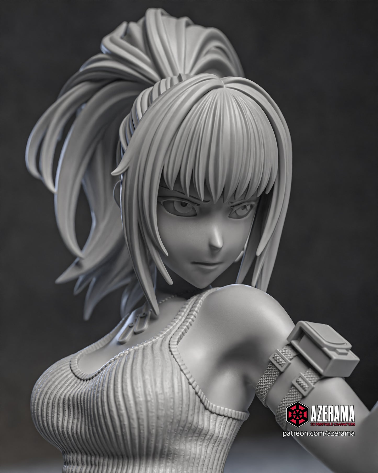 Leona KOF - Unassembled and Unpainted Garage Kit - Model Designed by Azerama