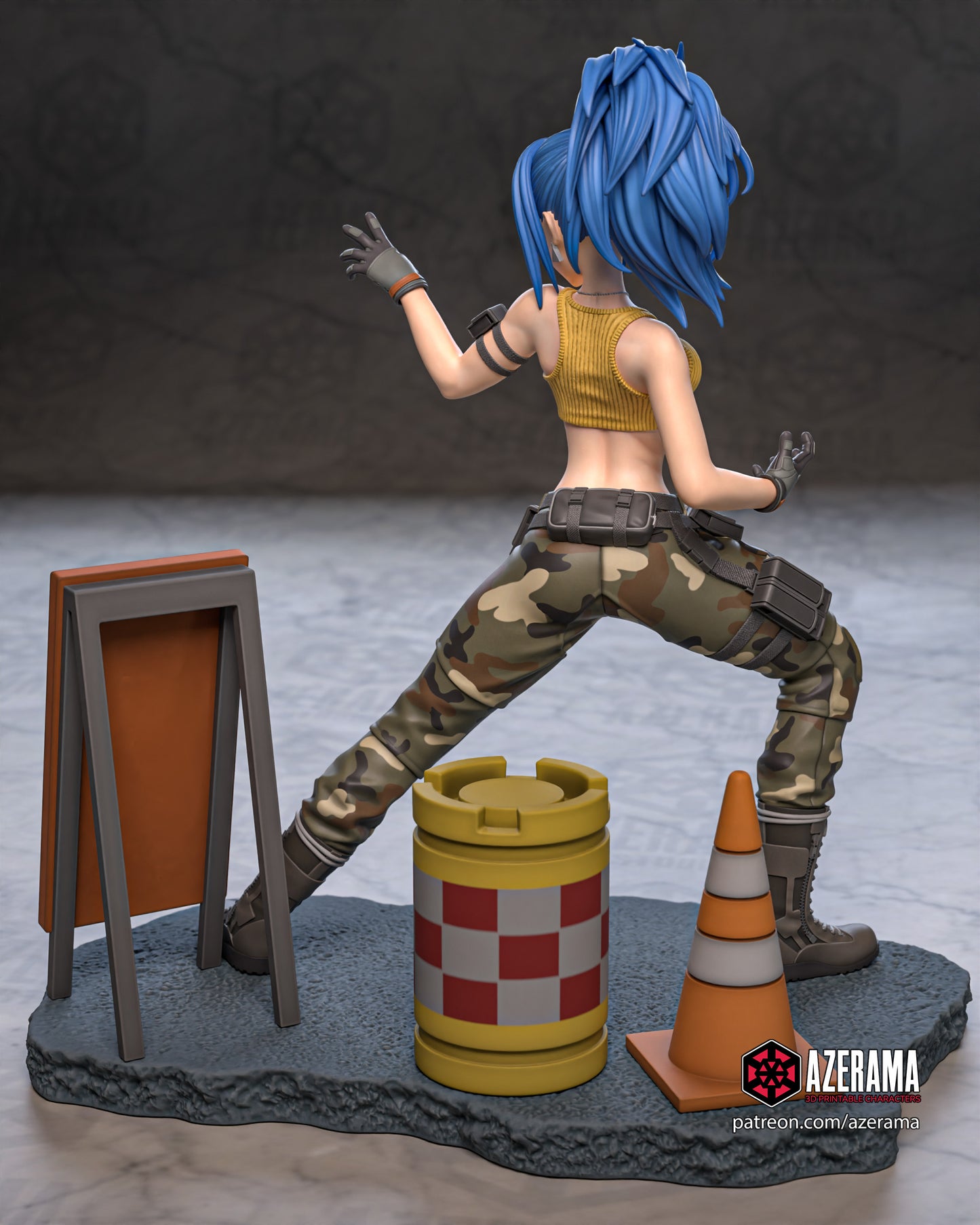 Leona KOF - Unassembled and Unpainted Garage Kit - Model Designed by Azerama