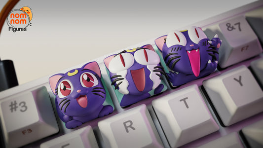 Luna KeyCaps - UNPAINTED - Model Designed by NomNom Figures