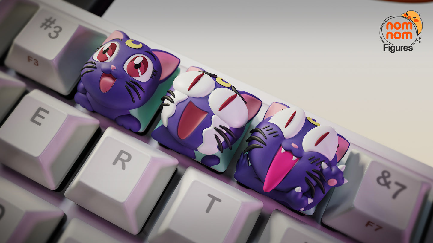 Luna KeyCaps - UNPAINTED - Model Designed by NomNom Figures