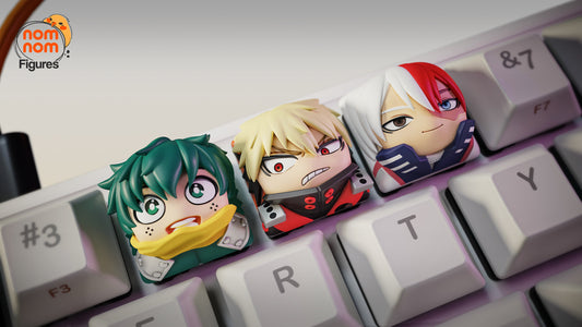 My Hero KeyCaps - UNPAINTED - Model Designed by NomNom Figures