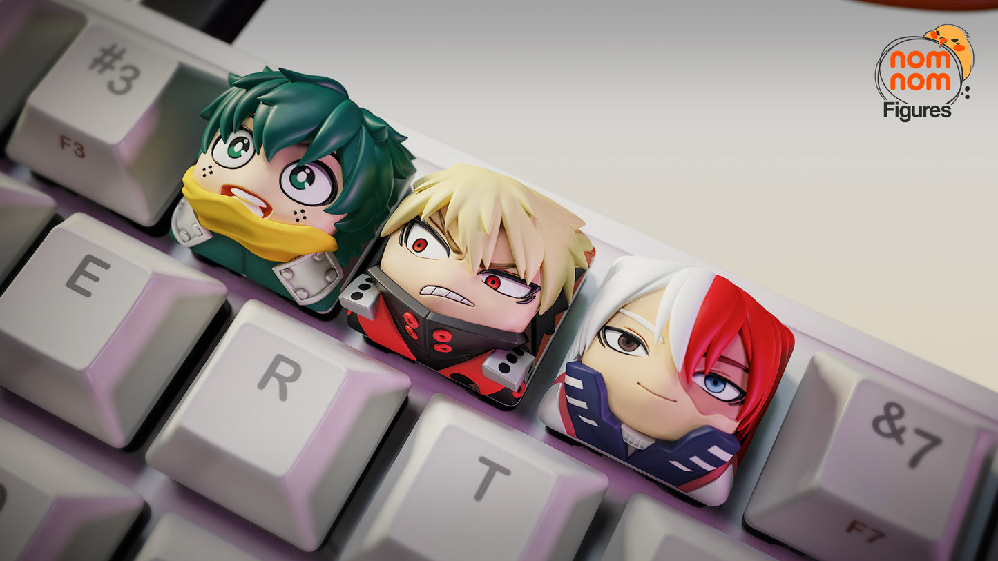 My Hero KeyCaps - UNPAINTED - Model Designed by NomNom Figures