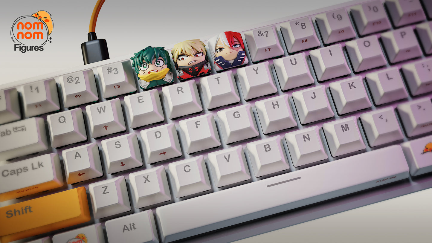 My Hero KeyCaps - UNPAINTED - Model Designed by NomNom Figures