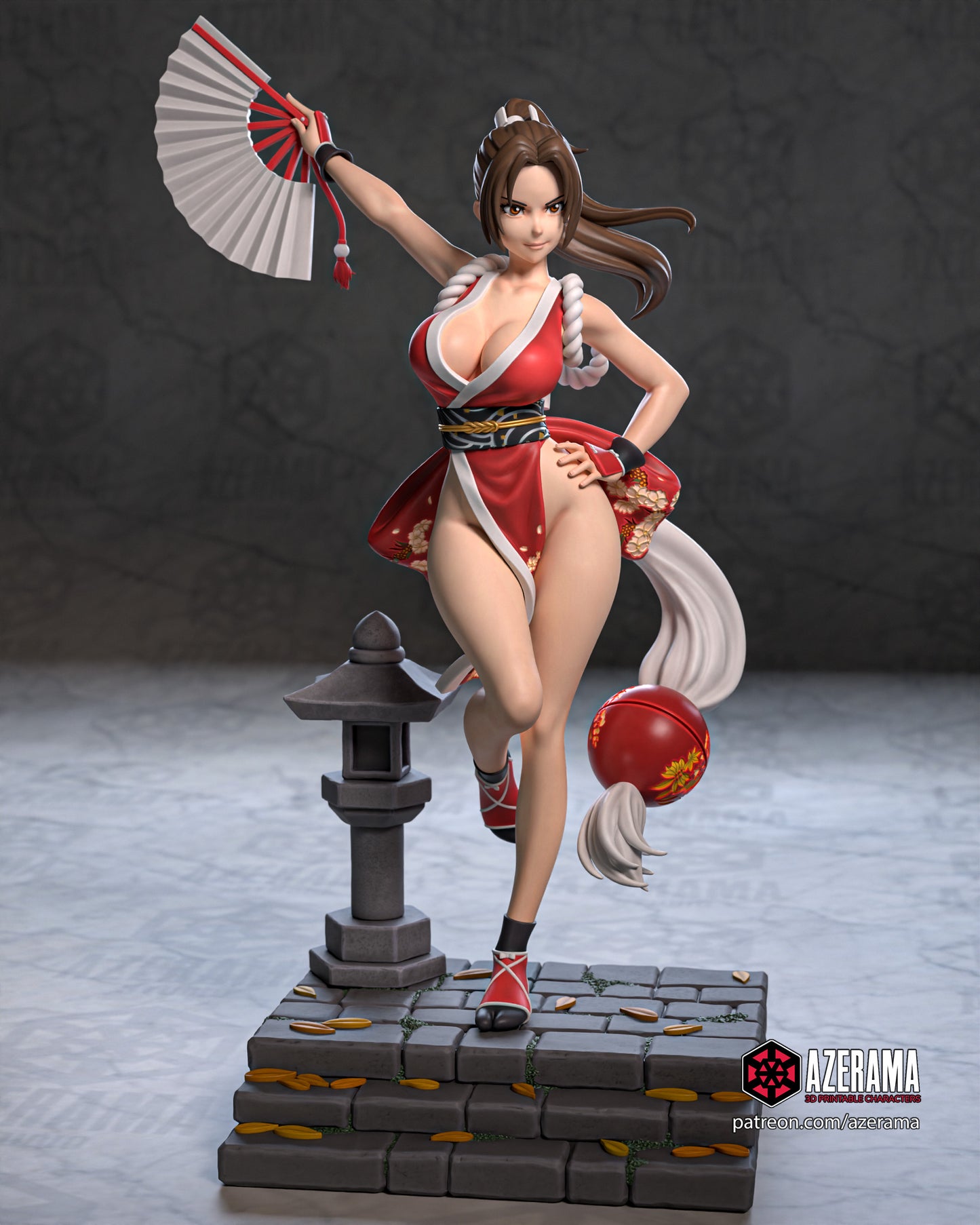 Mai Shiranui - Unassembled and Unpainted Garage Kit - Model Designed by Azerama