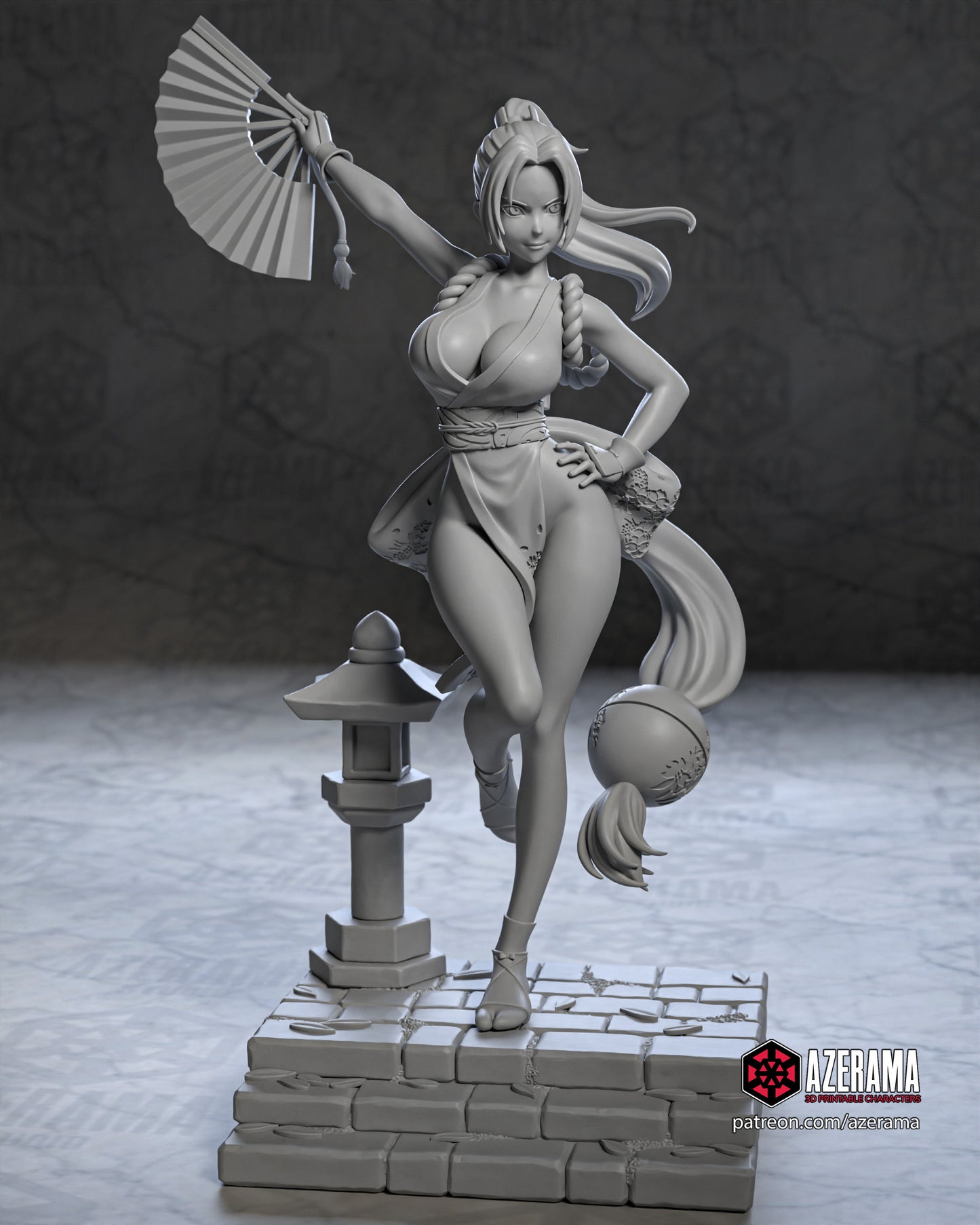 Mai Shiranui - Unassembled and Unpainted Garage Kit - Model Designed by Azerama