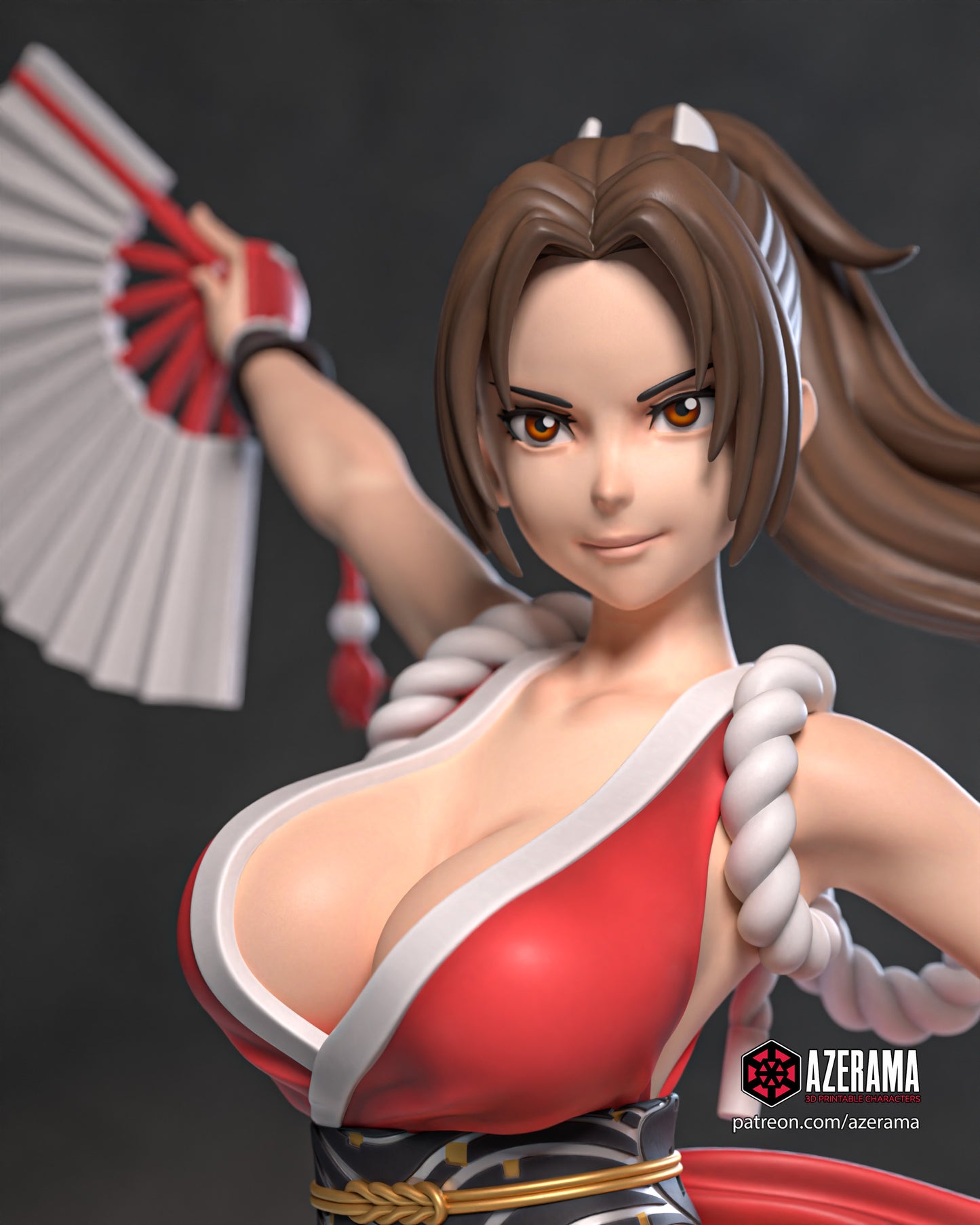 Mai Shiranui - Unassembled and Unpainted Garage Kit - Model Designed by Azerama