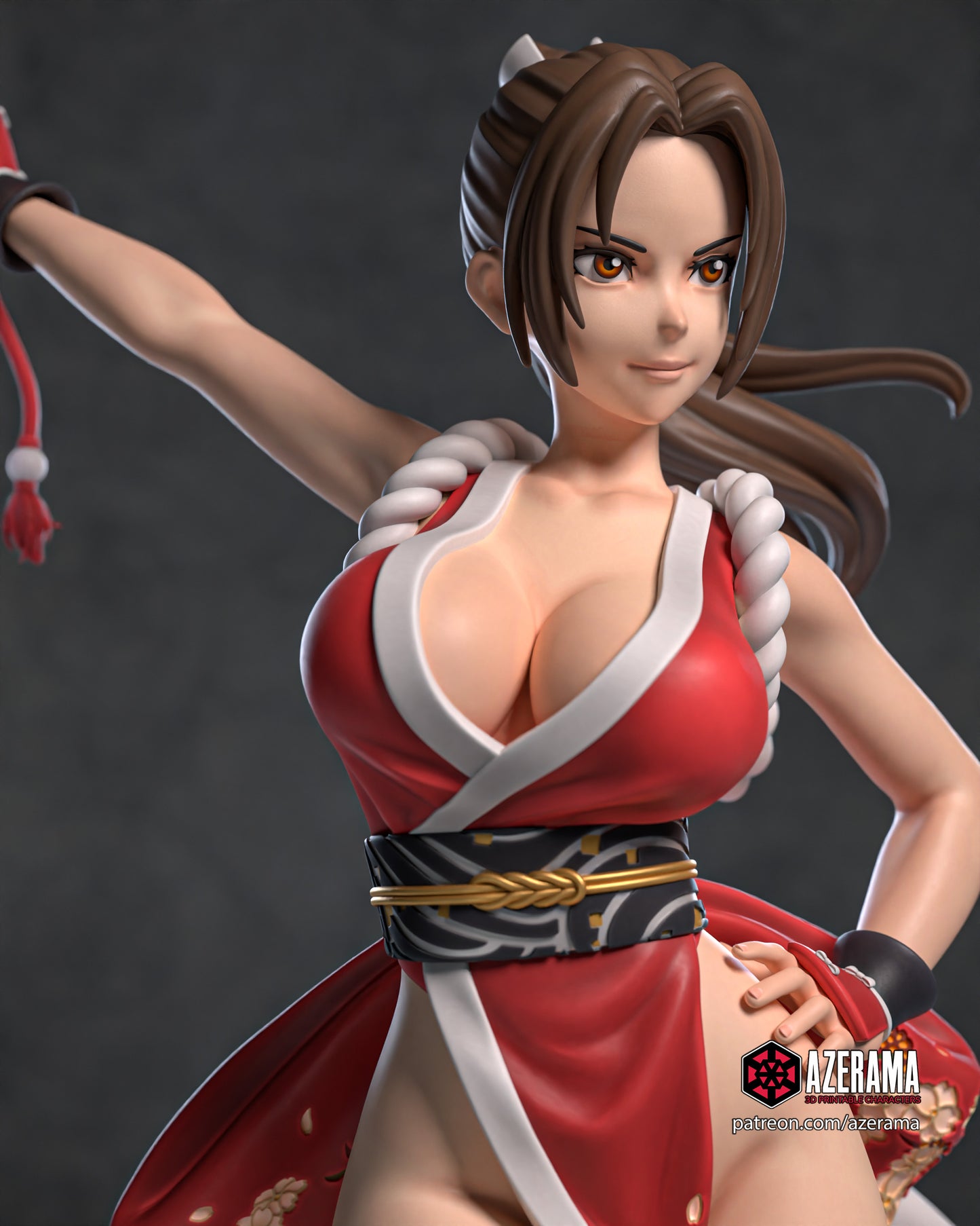 Mai Shiranui - Unassembled and Unpainted Garage Kit - Model Designed by Azerama