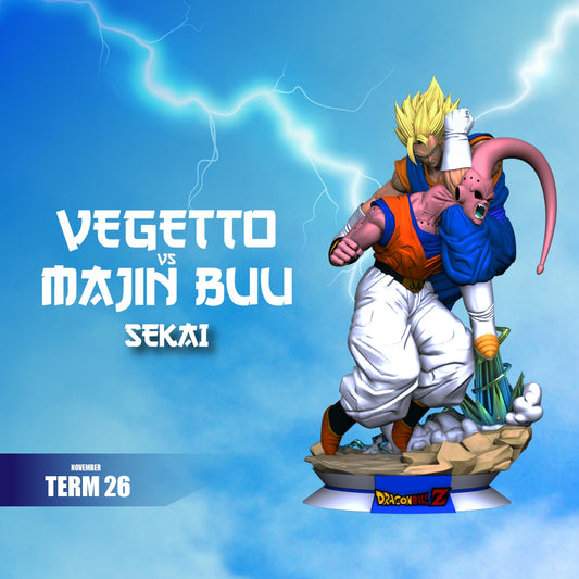 Vegito vs Super Buu - Unassembled and Unpainted Garage Kit - Model by Sekai3D
