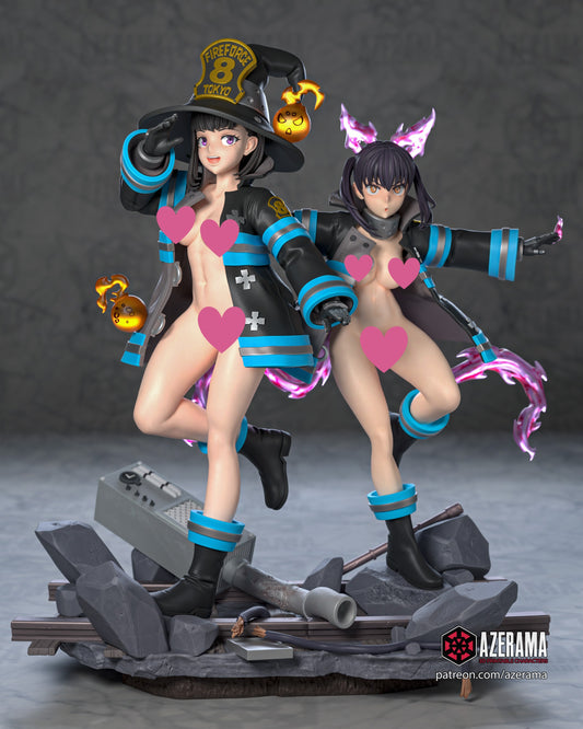 Maki and Tamaki NSFW - Unassembled and Unpainted Garage Kit - Model Designed by Azerama