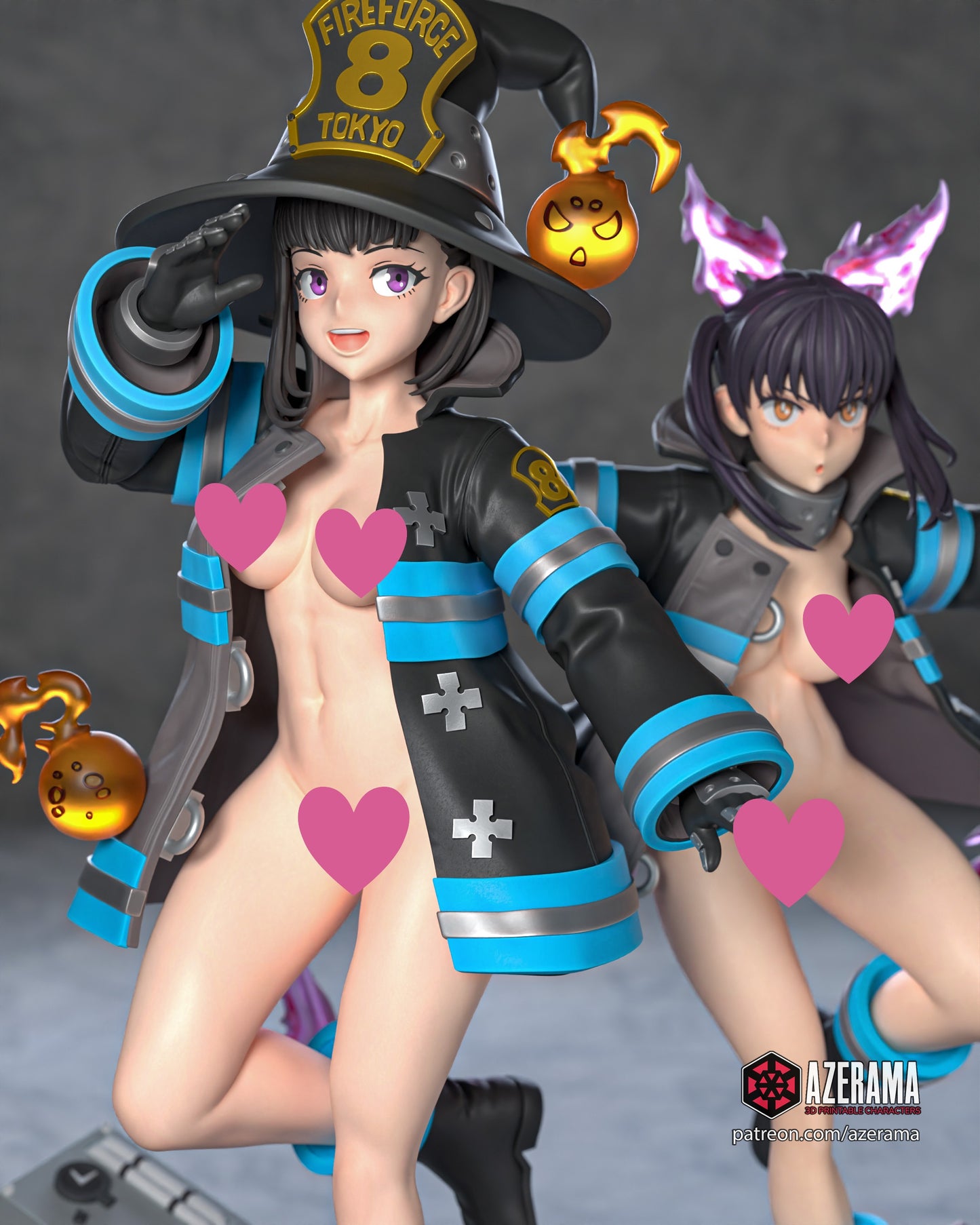 Maki and Tamaki NSFW - Unassembled and Unpainted Garage Kit - Model Designed by Azerama