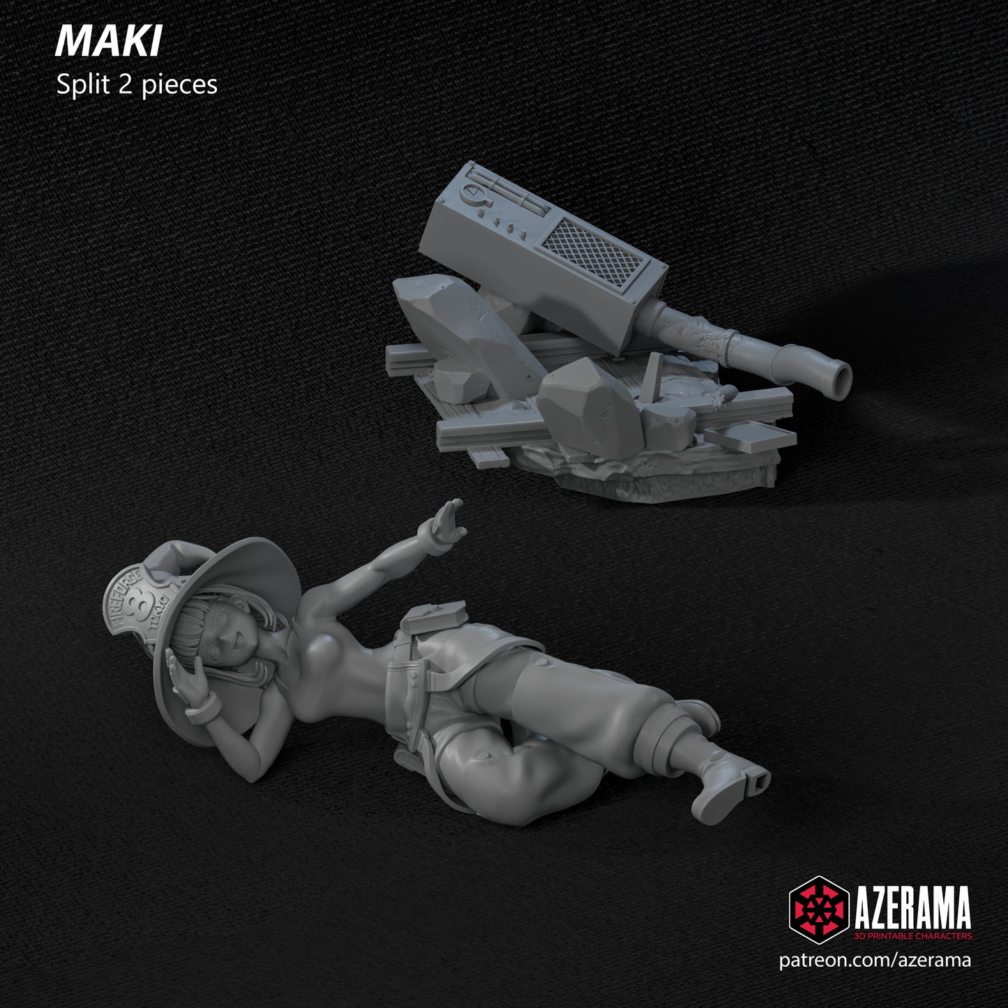 Maki - Unassembled and Unpainted Garage Kit - Model Designed by Azerama