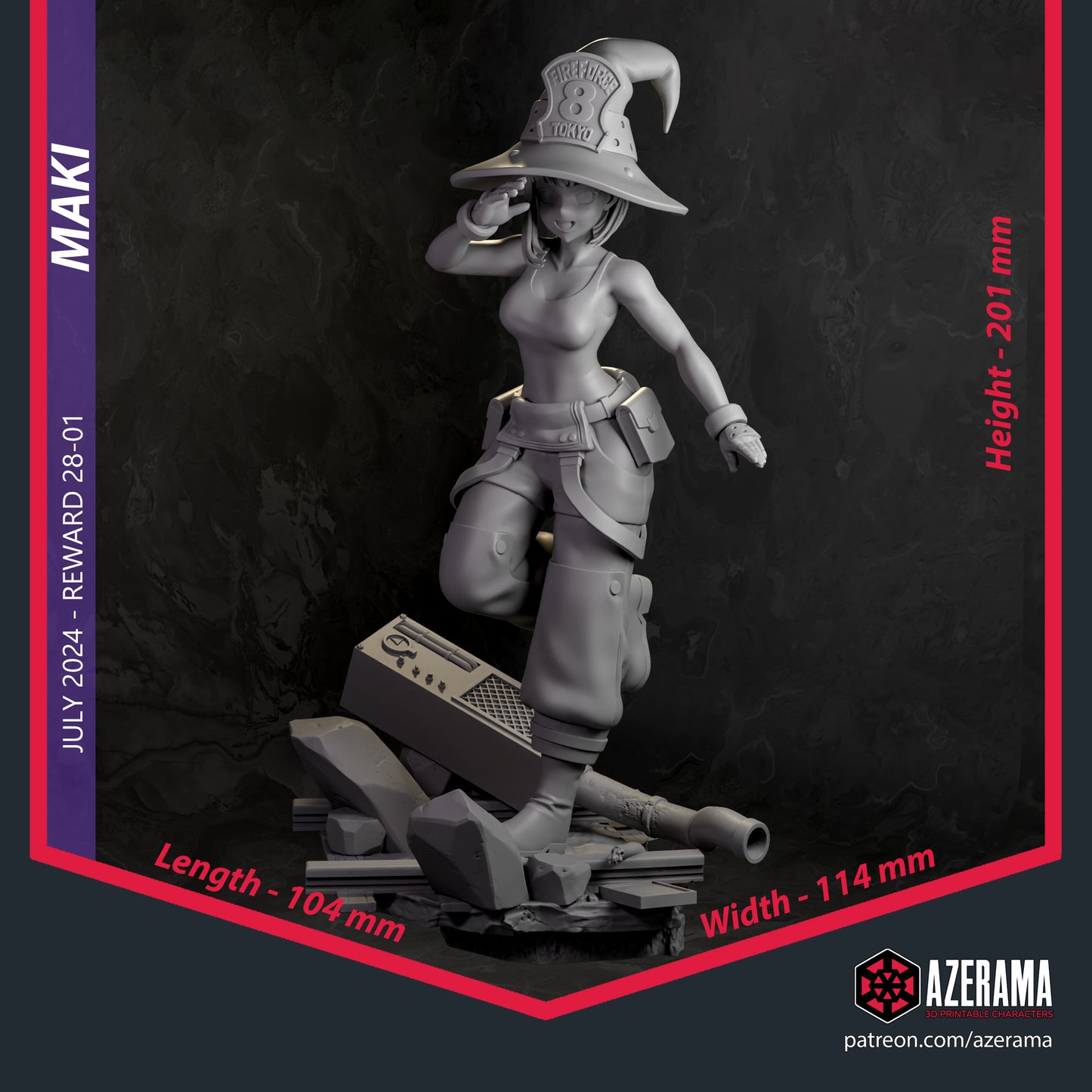 Maki - Unassembled and Unpainted Garage Kit - Model Designed by Azerama