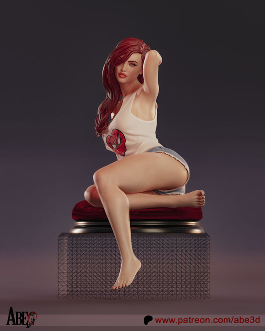 Mary Jane (ALL VARIANT PARTS INCLUDED) - Unassembled and Unpainted Garage Kit - Model Designed by Abe3d