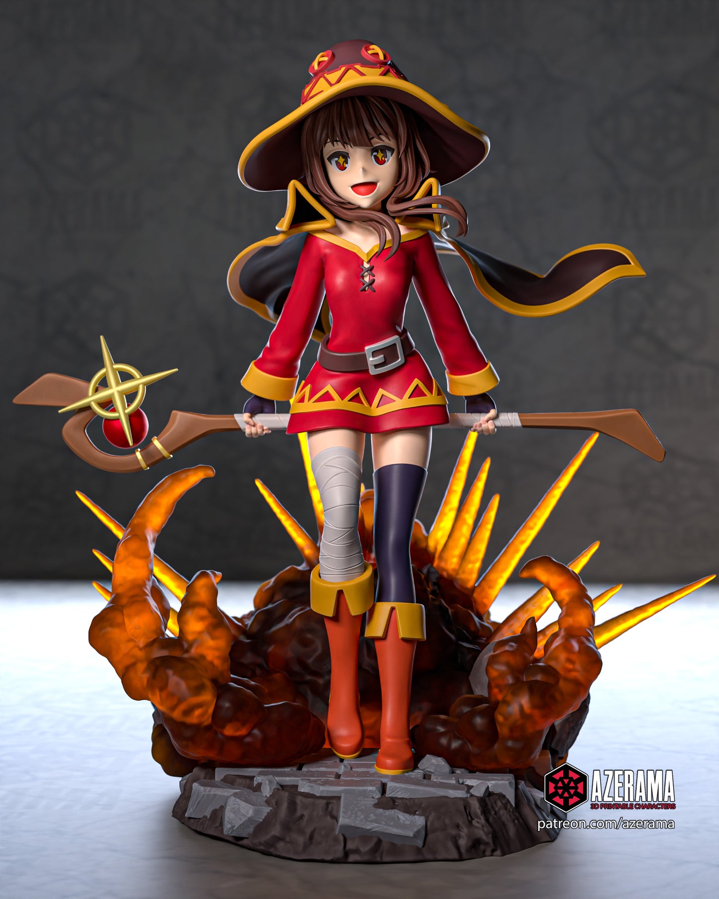 Megumin - Unassembled and Unpainted Garage Kit - Model Designed by Azerama