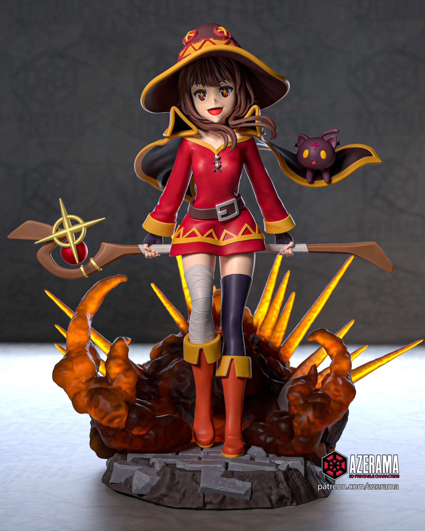 Megumin - Unassembled and Unpainted Garage Kit - Model Designed by Azerama