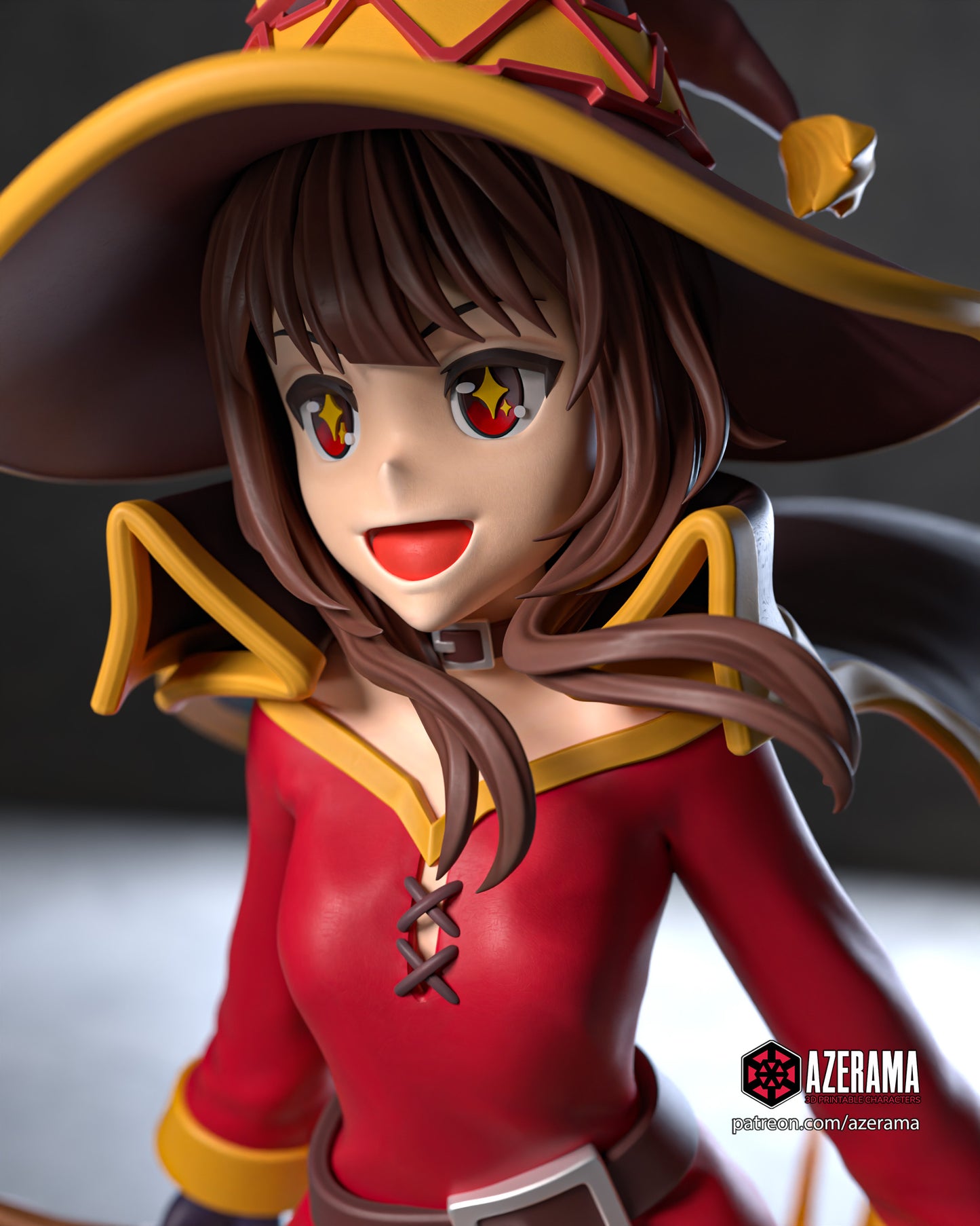 Megumin - Unassembled and Unpainted Garage Kit - Model Designed by Azerama