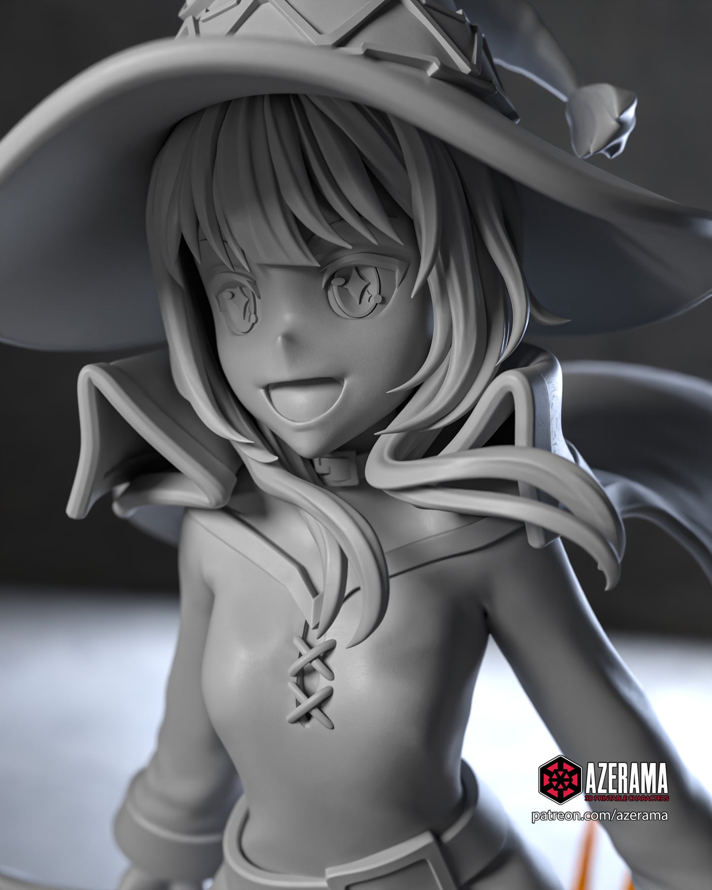 Megumin - Unassembled and Unpainted Garage Kit - Model Designed by Azerama