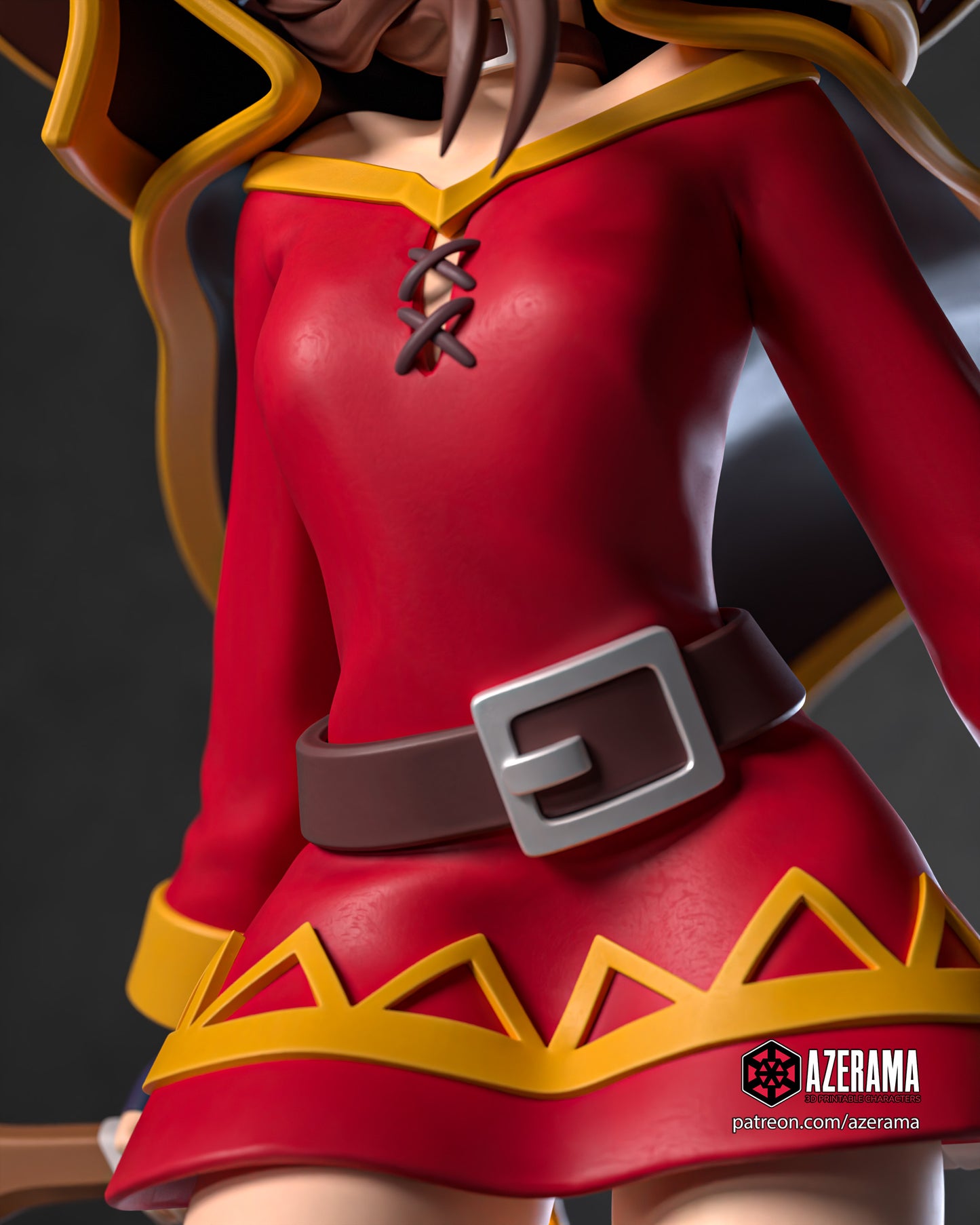 Megumin - Unassembled and Unpainted Garage Kit - Model Designed by Azerama