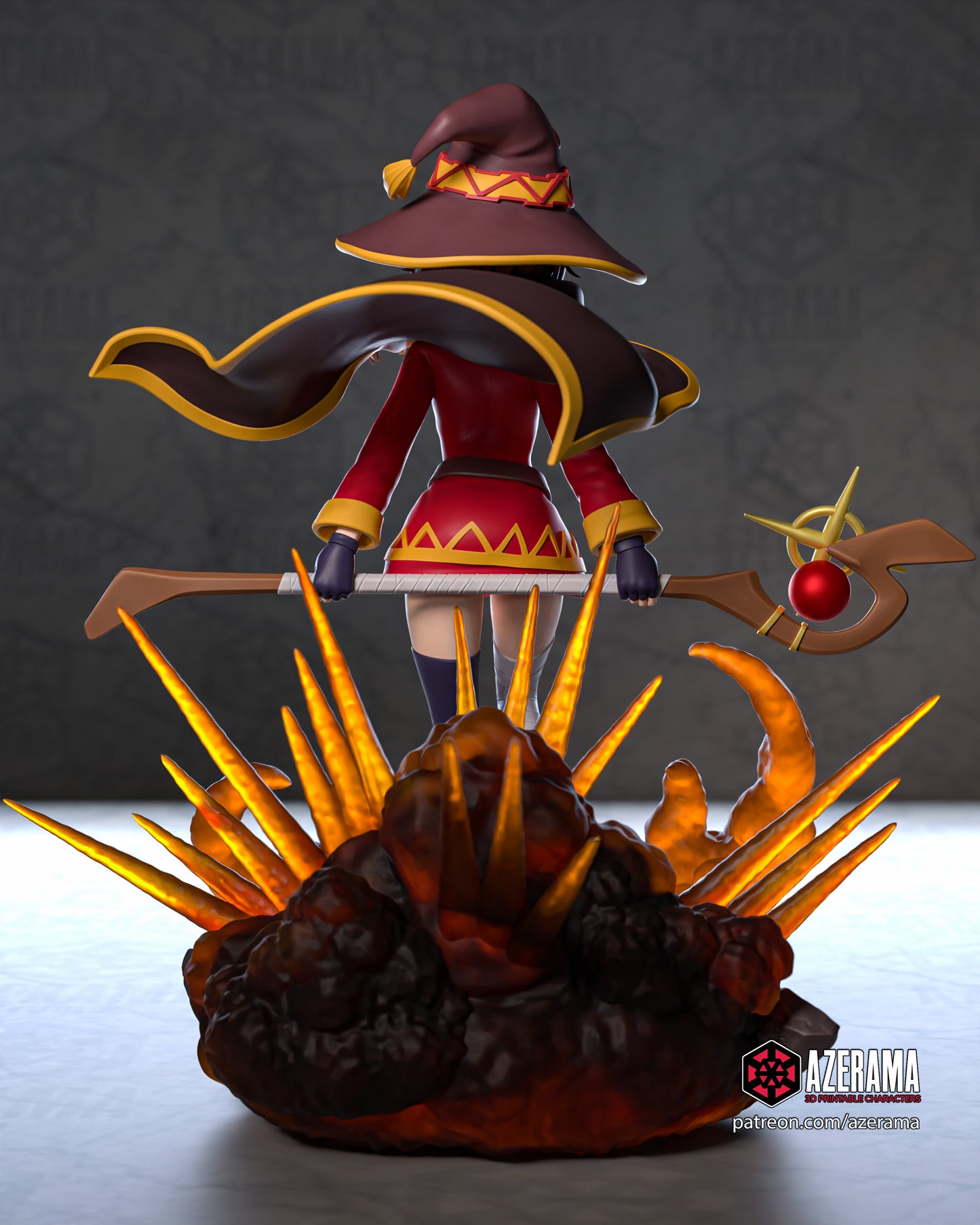 Megumin - Unassembled and Unpainted Garage Kit - Model Designed by Azerama