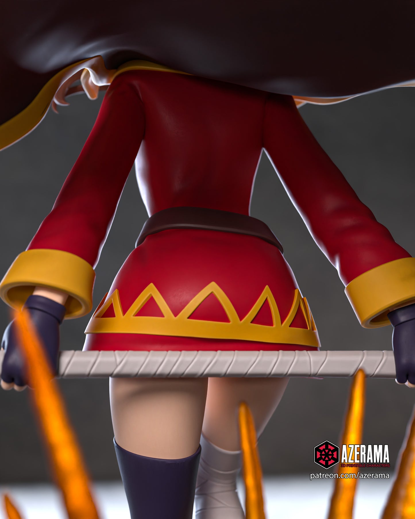 Megumin - Unassembled and Unpainted Garage Kit - Model Designed by Azerama