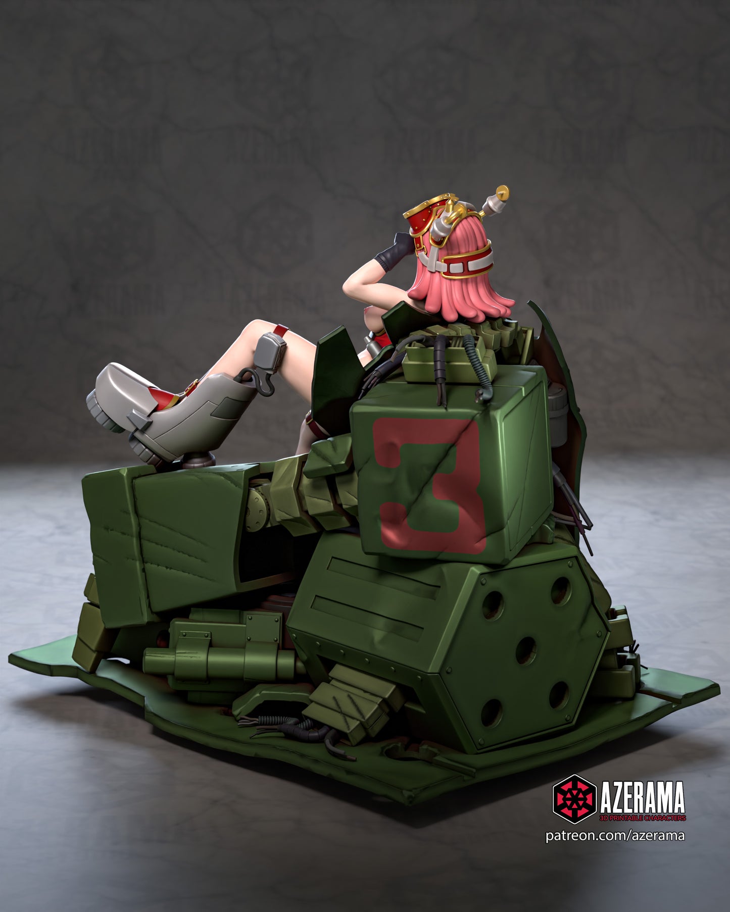 Mei Hatsume - Unassembled and Unpainted Garage Kit - Model Designed by Azerama