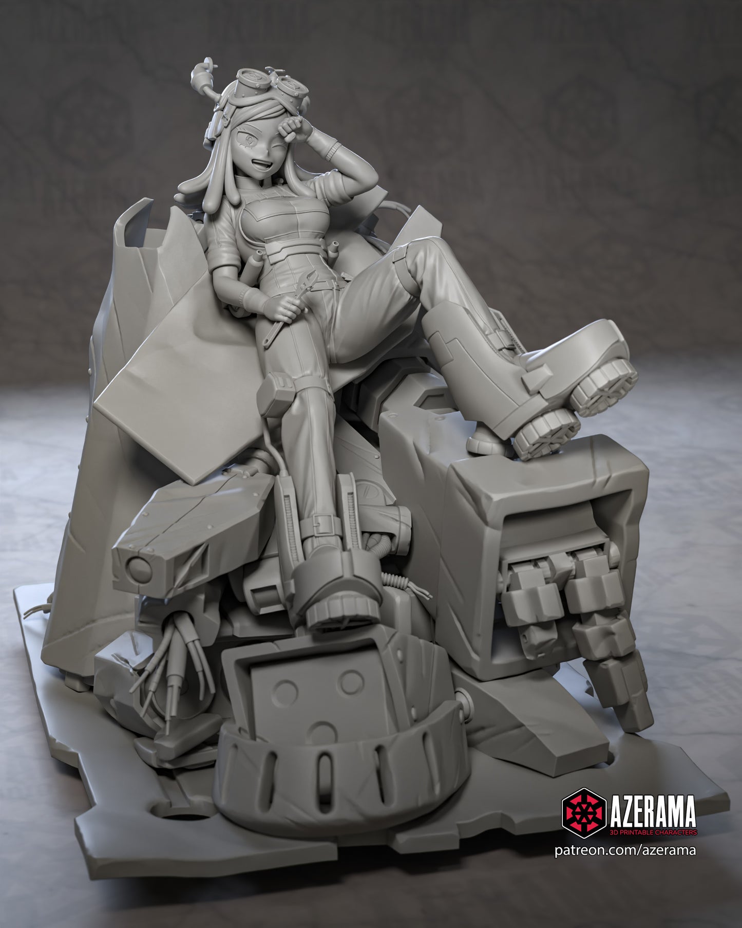 Mei Hatsume - Unassembled and Unpainted Garage Kit - Model Designed by Azerama