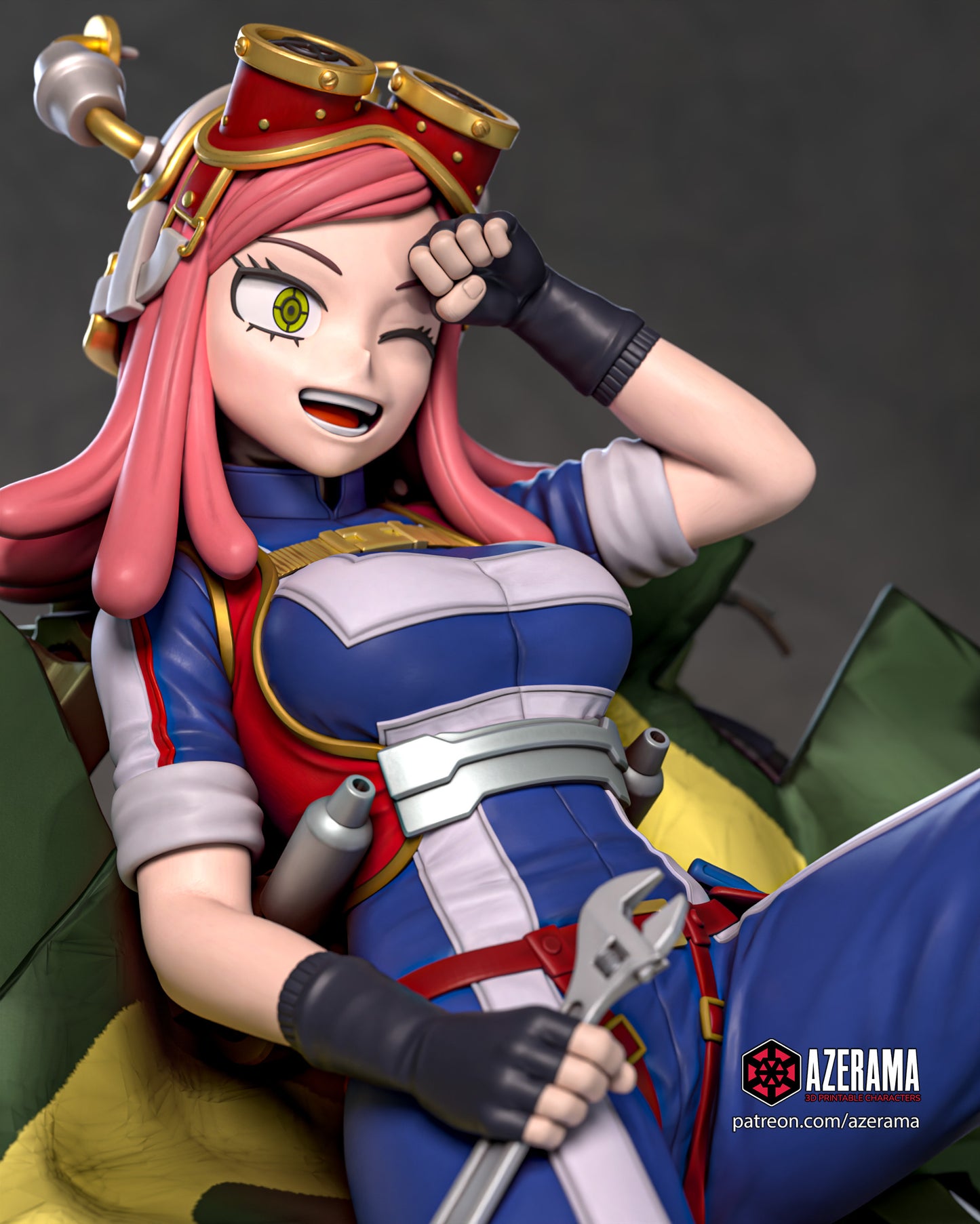 Mei Hatsume - Unassembled and Unpainted Garage Kit - Model Designed by Azerama