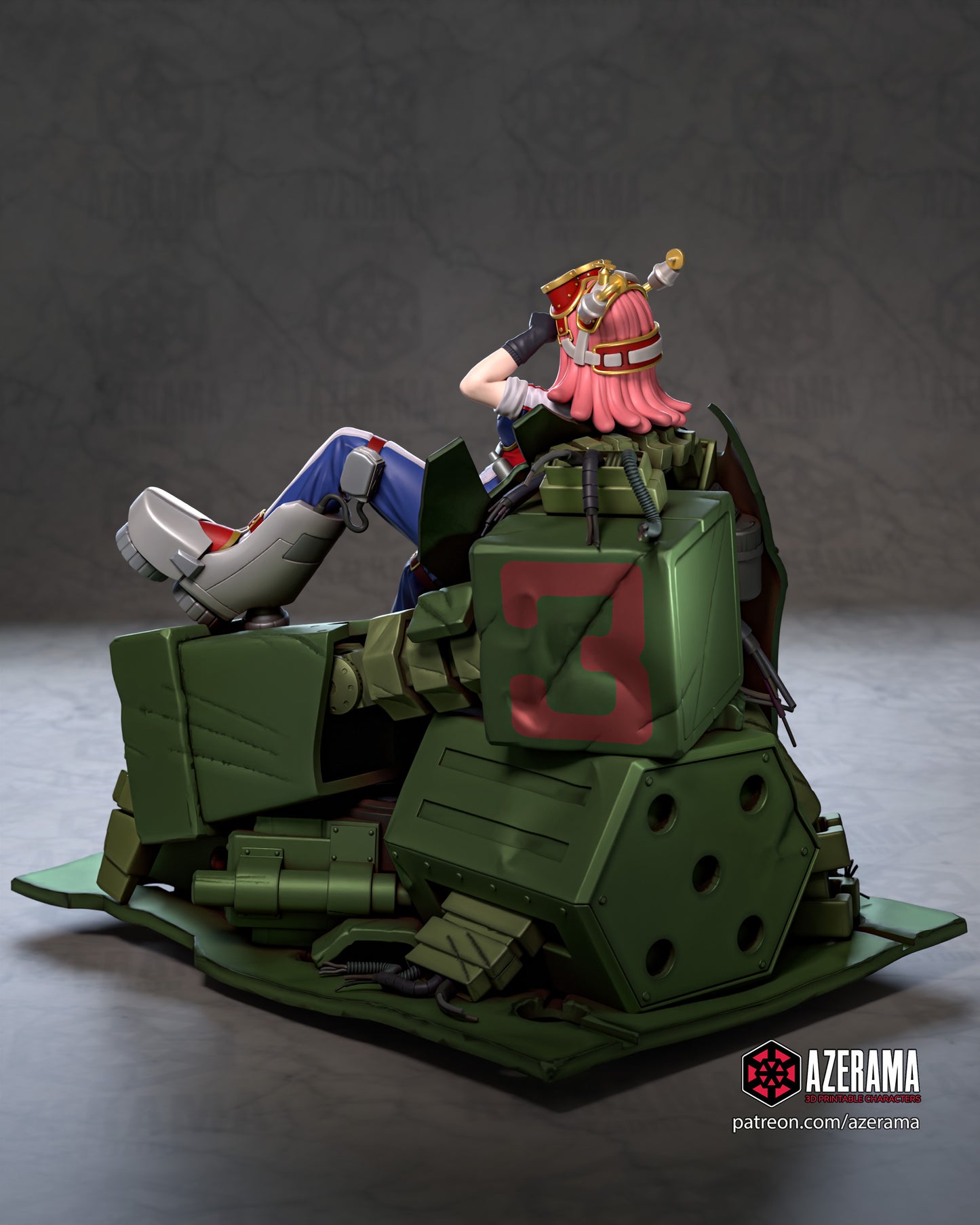 Mei Hatsume - Unassembled and Unpainted Garage Kit - Model Designed by Azerama