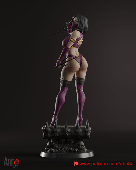 Mileena (ALL HEAD VARIANTS INCLUDED) - Unassembled and Unpainted Garage Kit - Model Designed by Abe3d