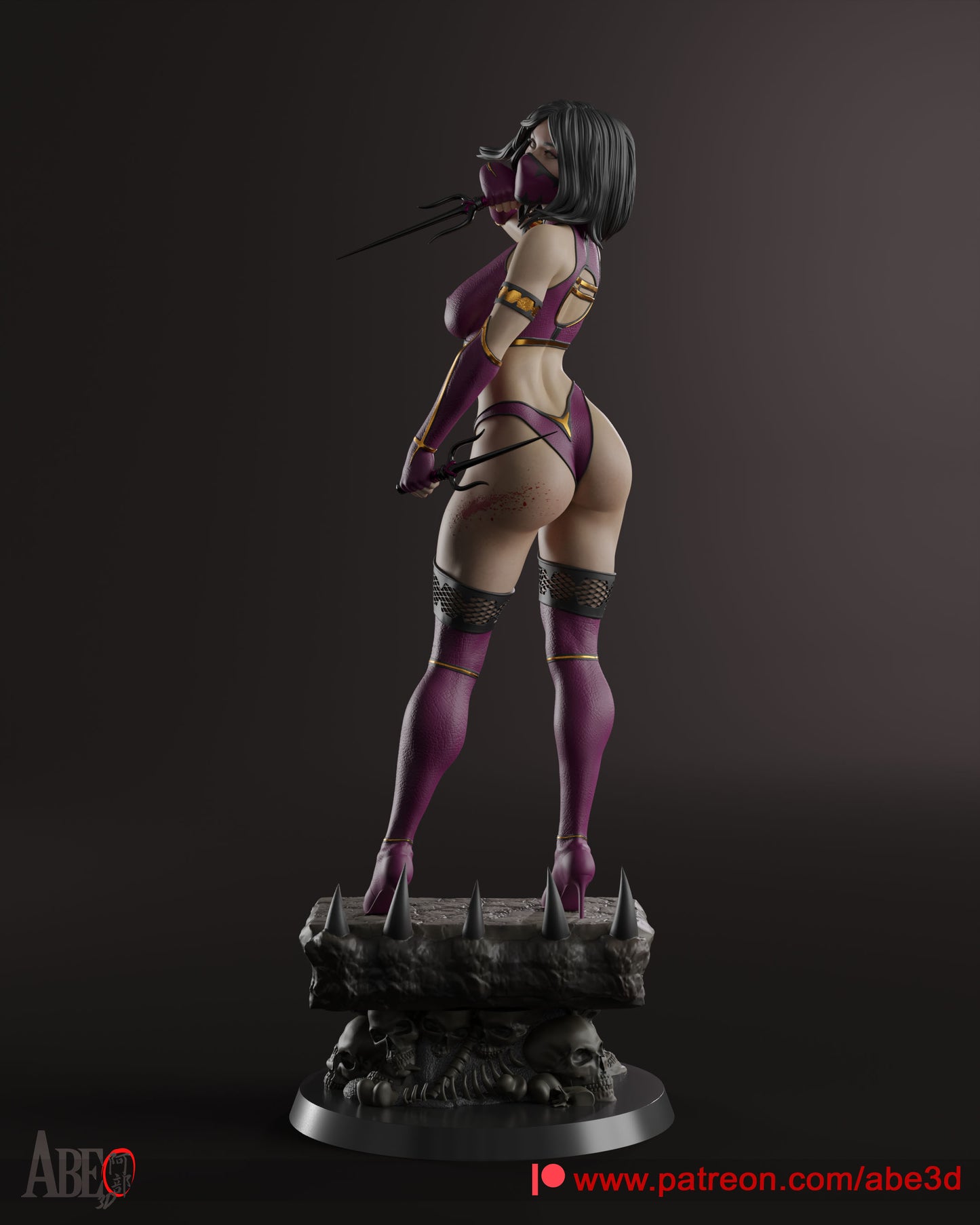 Mileena (ALL HEAD VARIANTS INCLUDED) - Unassembled and Unpainted Garage Kit - Model Designed by Abe3d