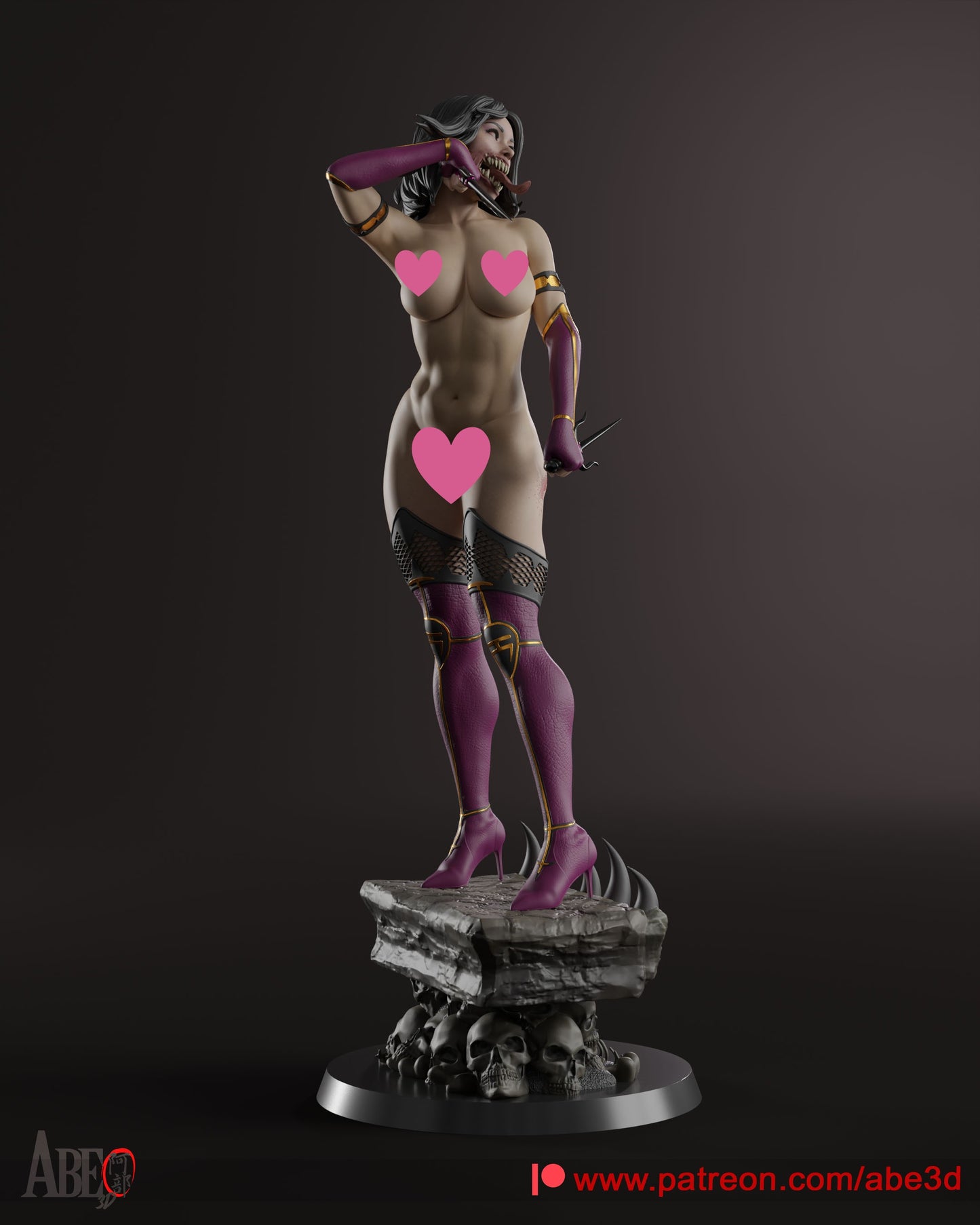 Mileena NSFW - Unassembled and Unpainted Garage Kit - Model Designed by Abe3d