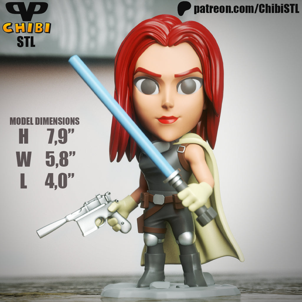Mara Jade - Unassembled and Unpainted Garage Kit - Model Designed by ChibiSTL