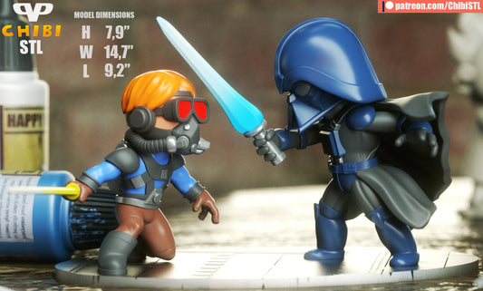 Ralph vs Vader - Unassembled and Unpainted Garage Kit - Model Designed by ChibiSTL