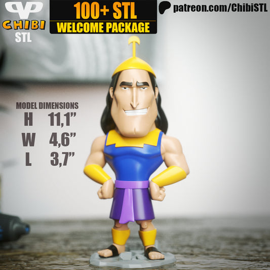 Chibi Kronk - Unassembled and Unpainted Garage Kit - Model Designed by ChibiSTL
