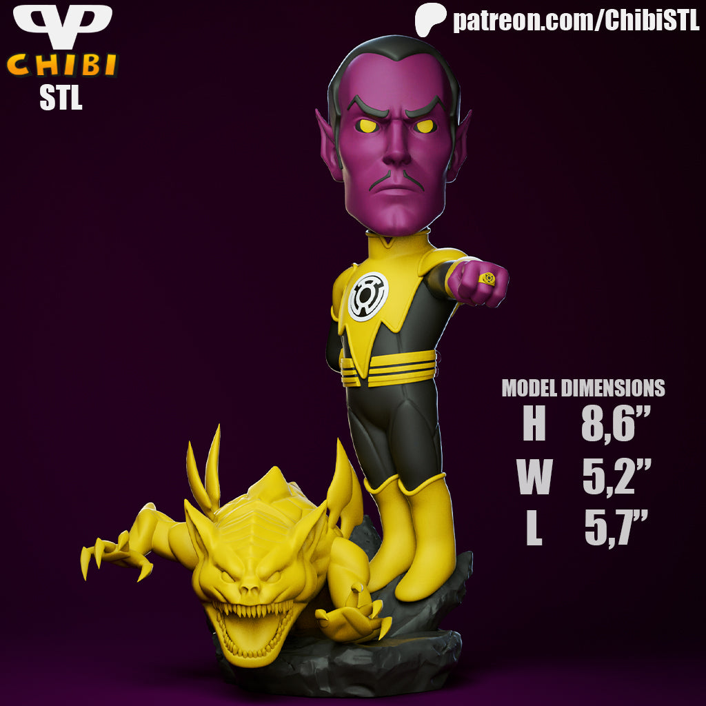 Sinestro - Unassembled and Unpainted Garage Kit - Model Designed by ChibiSTL