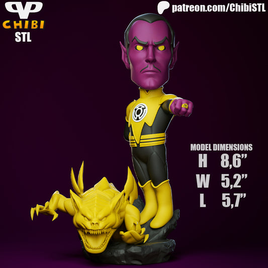 Sinestro - Unassembled and Unpainted Garage Kit - Model Designed by ChibiSTL