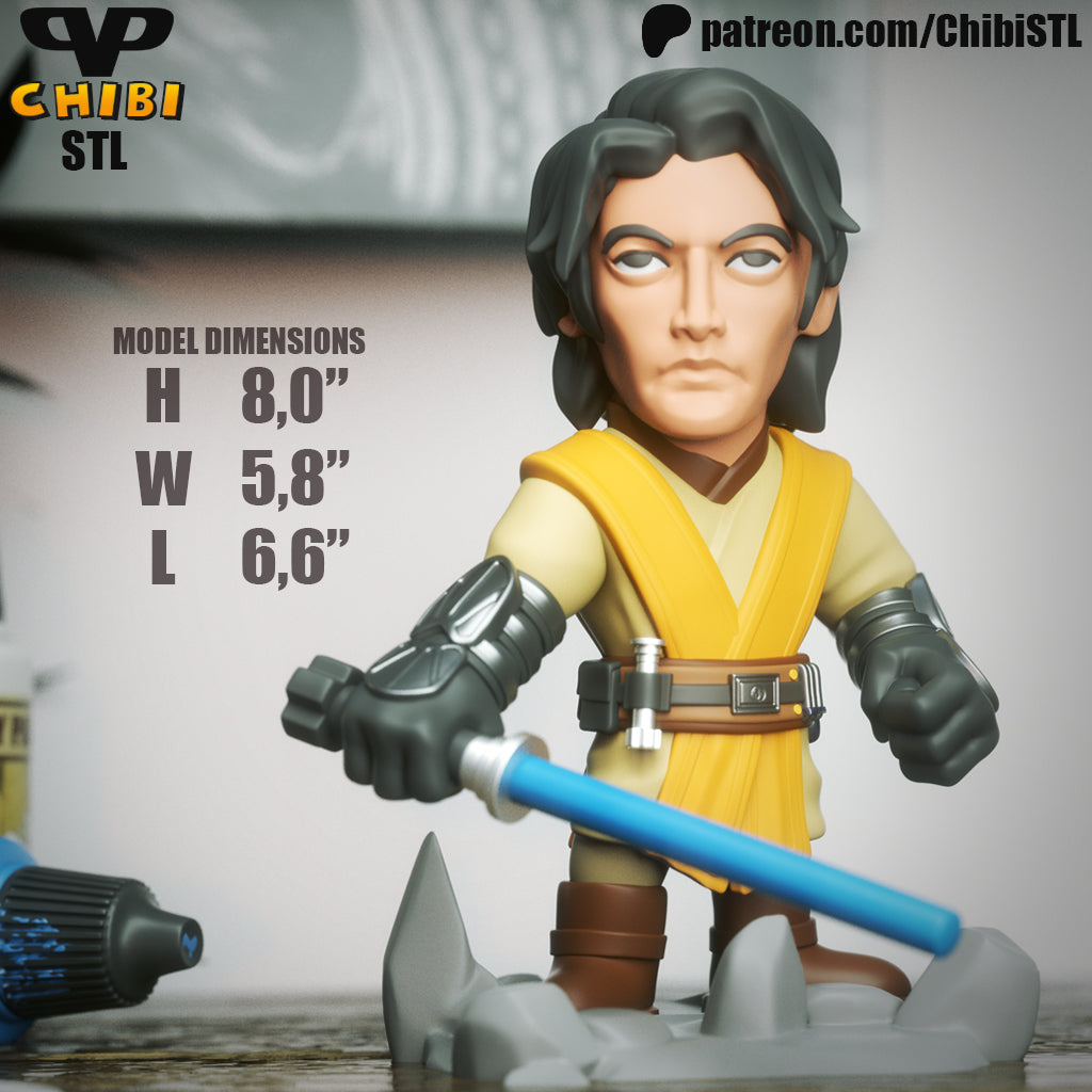 Jedi Master - Unassembled and Unpainted Garage Kit - Model Designed by ChibiSTL
