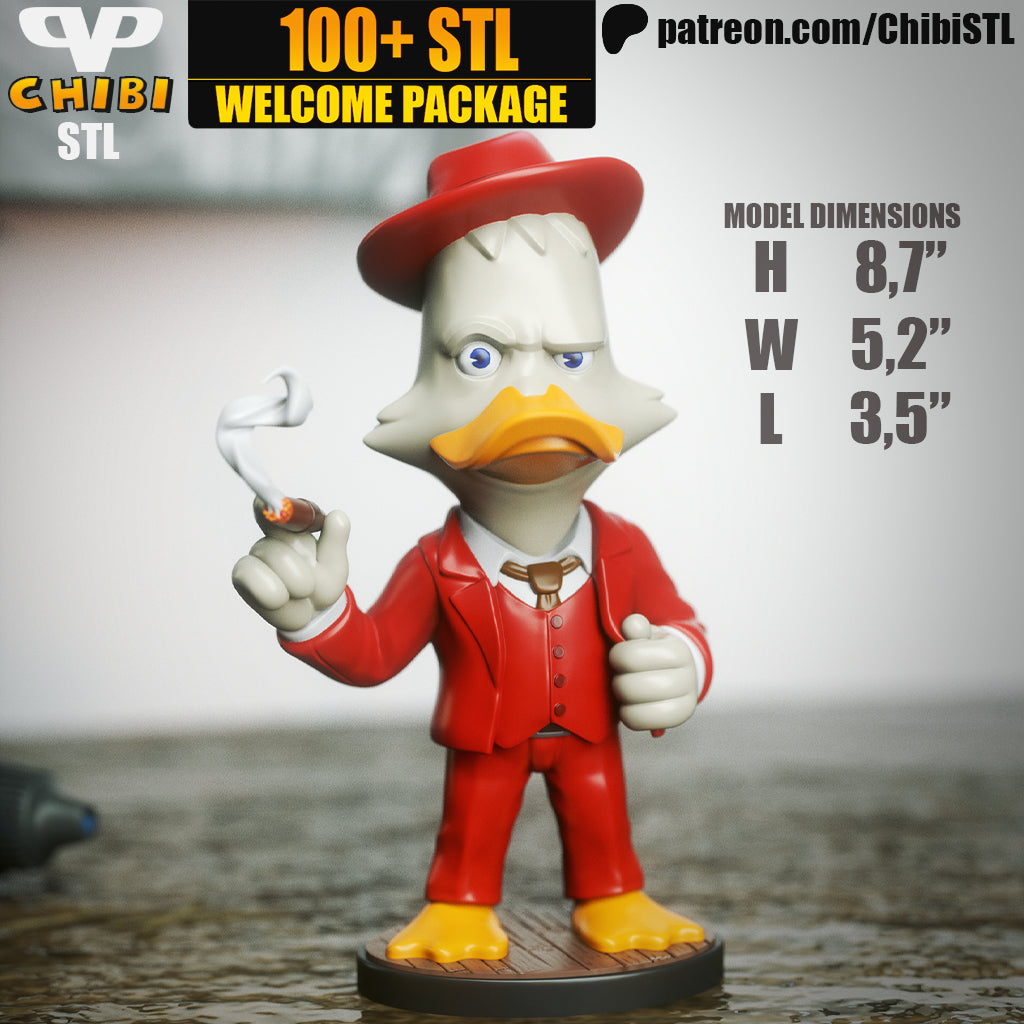 Howard The Duck - Unassembled and Unpainted Garage Kit - Model Designed by ChibiSTL
