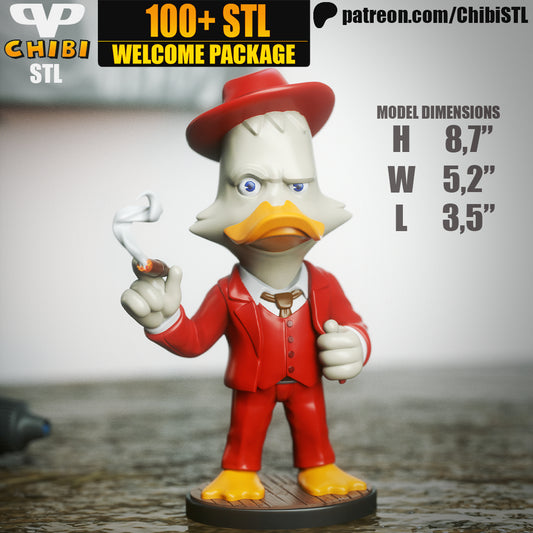 Howard The Duck - Unassembled and Unpainted Garage Kit - Model Designed by ChibiSTL
