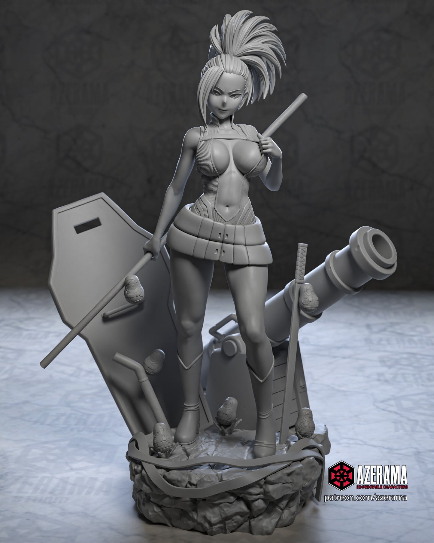 Momo - Unassembled and Unpainted Garage Kit - Model Designed by Azerama