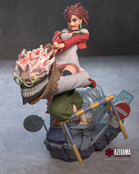Momo and Okarun - Unassembled and Unpainted Garage Kit - Model Designed by Azerama