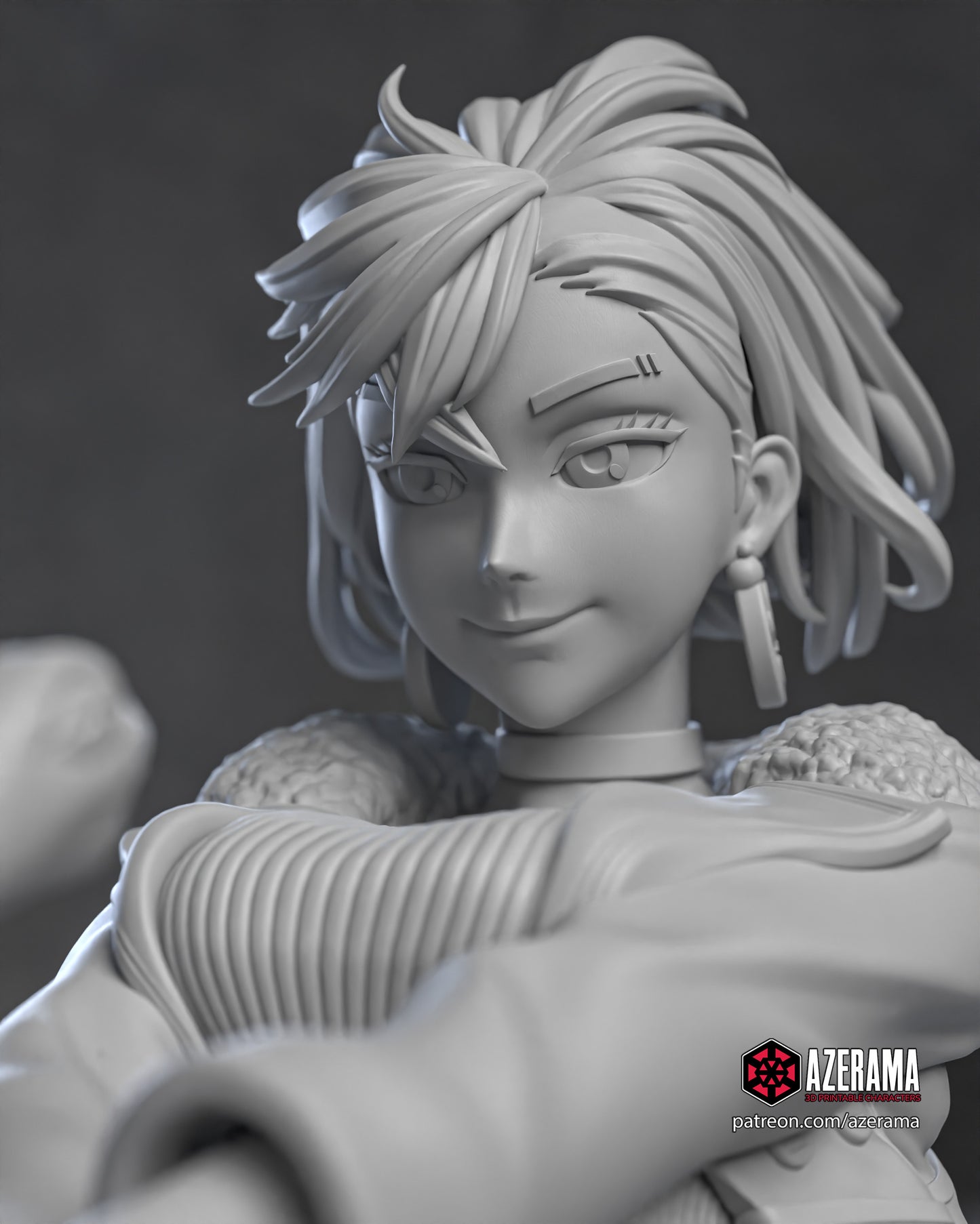 Momo and Okarun - Unassembled and Unpainted Garage Kit - Model Designed by Azerama
