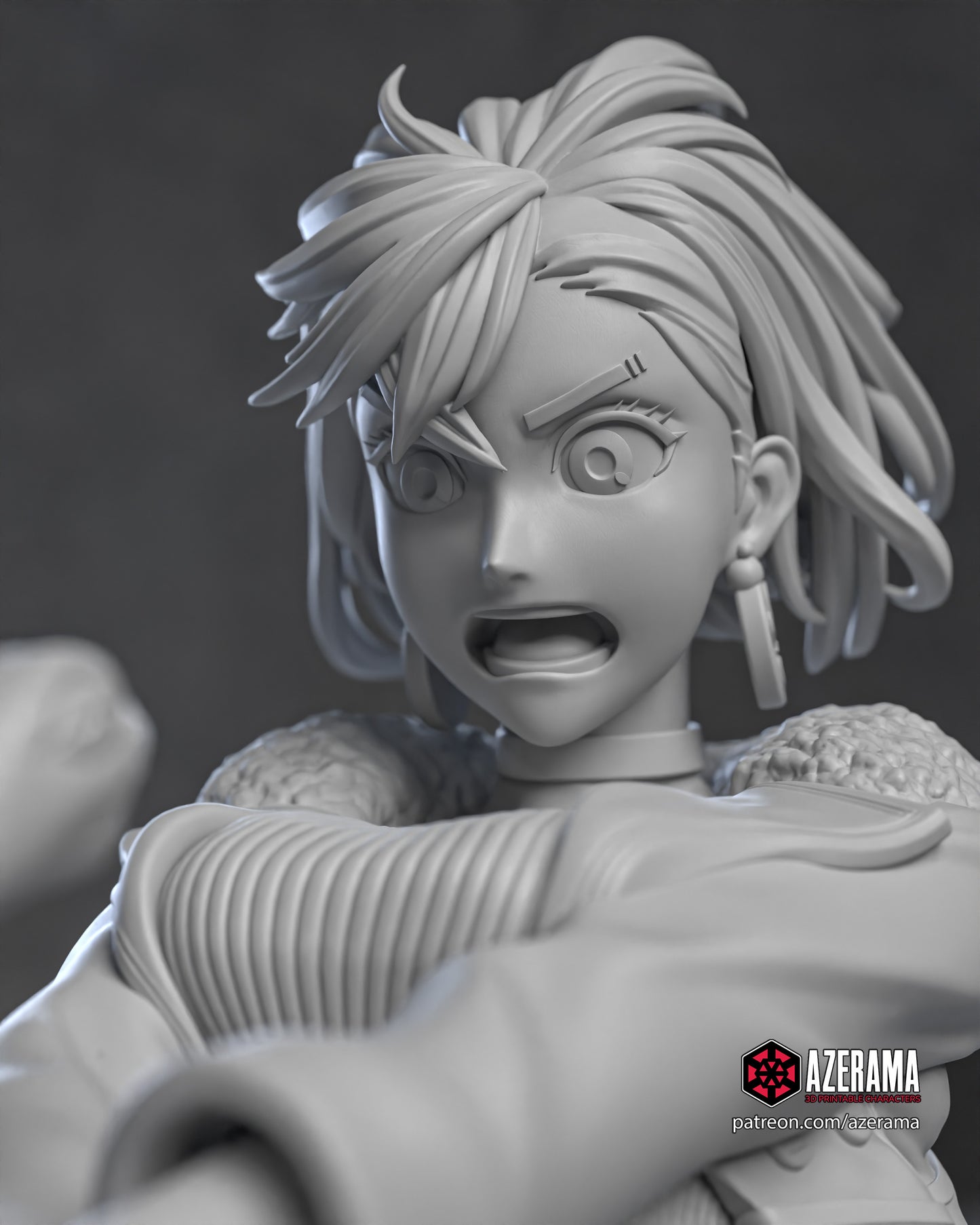 Momo and Okarun - Unassembled and Unpainted Garage Kit - Model Designed by Azerama