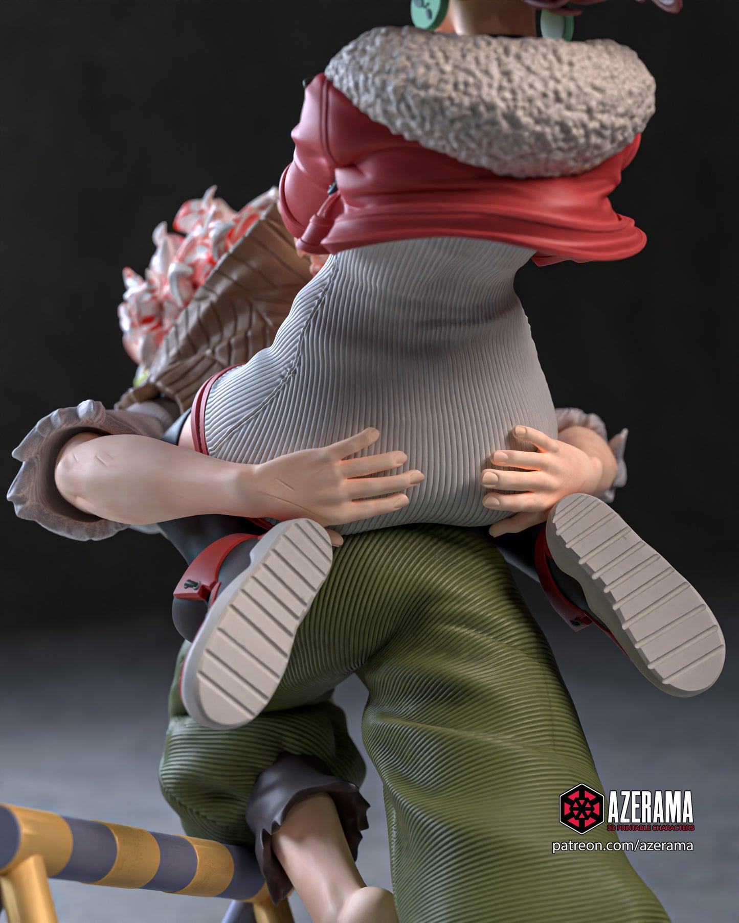 Momo and Okarun - Unassembled and Unpainted Garage Kit - Model Designed by Azerama