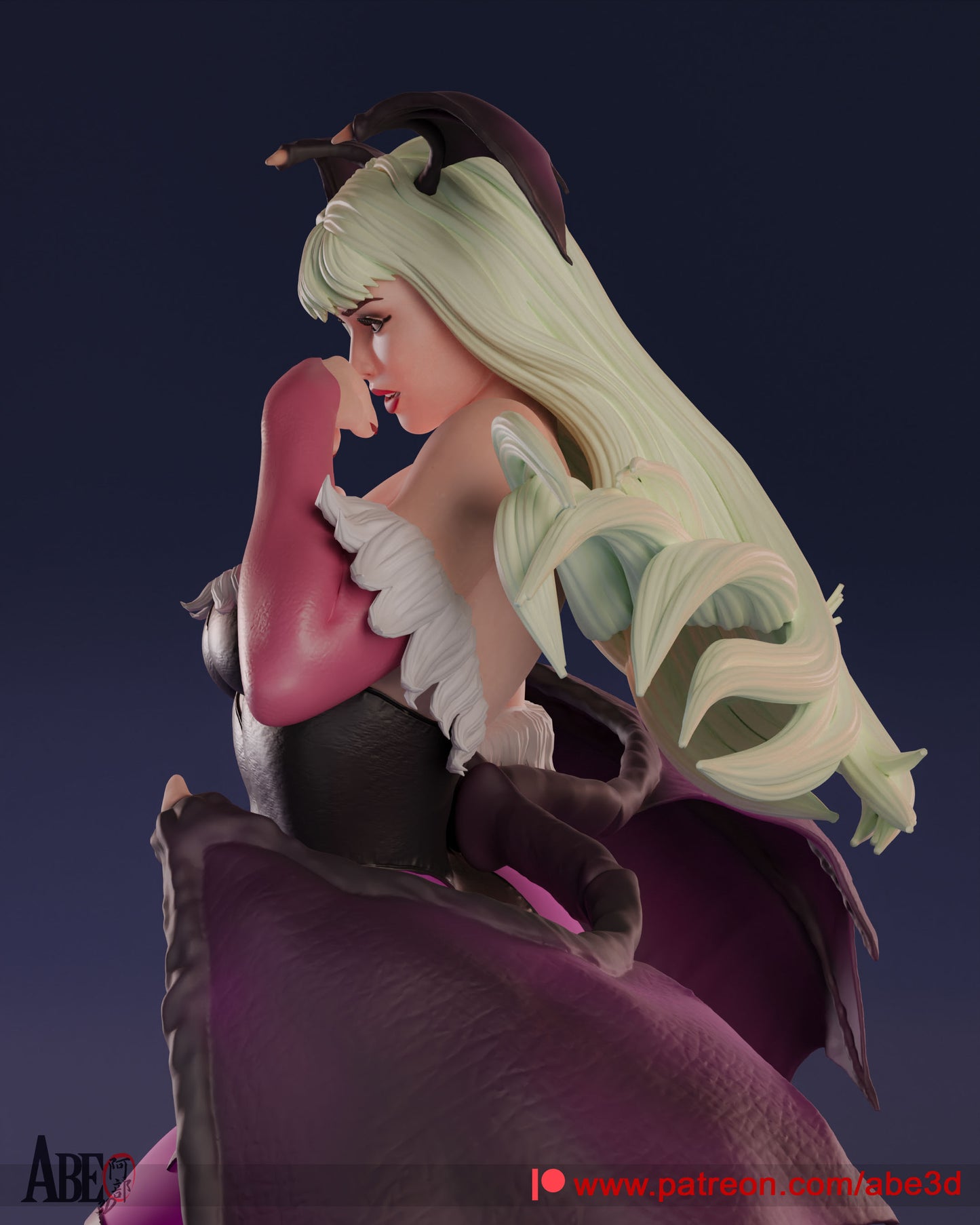 Morrigan - Unassembled and Unpainted Garage Kit - Model Designed by Abe3d