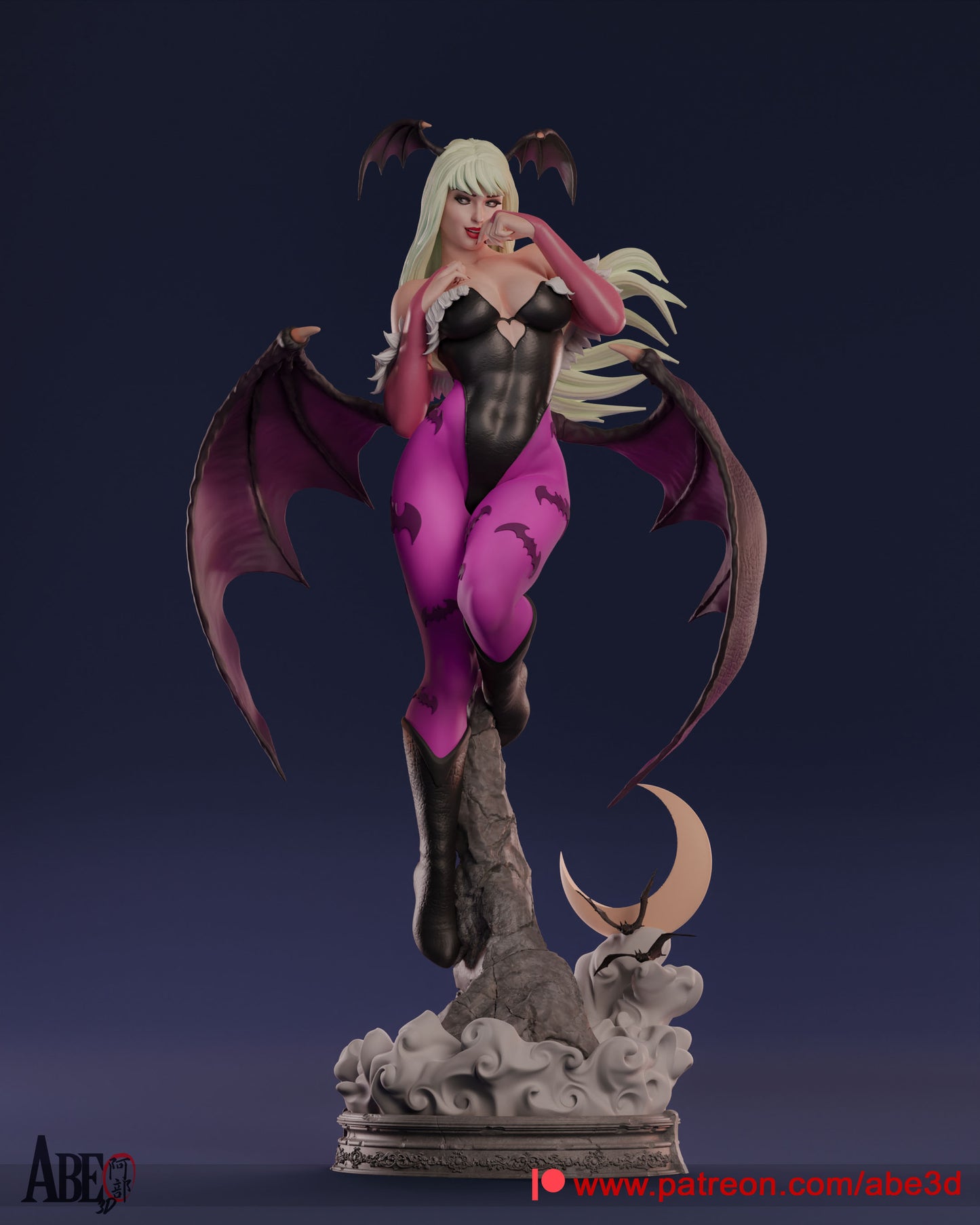 Morrigan - Unassembled and Unpainted Garage Kit - Model Designed by Abe3d