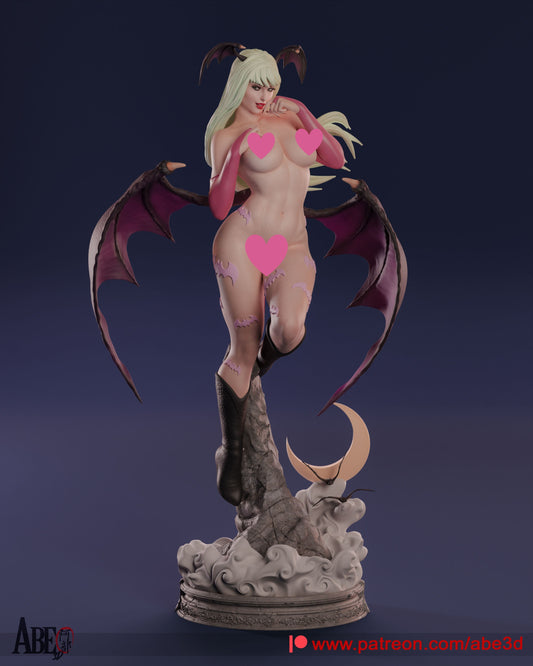 Morrigan NSFW - Unassembled and Unpainted Garage Kit - Model Designed by Abe3d
